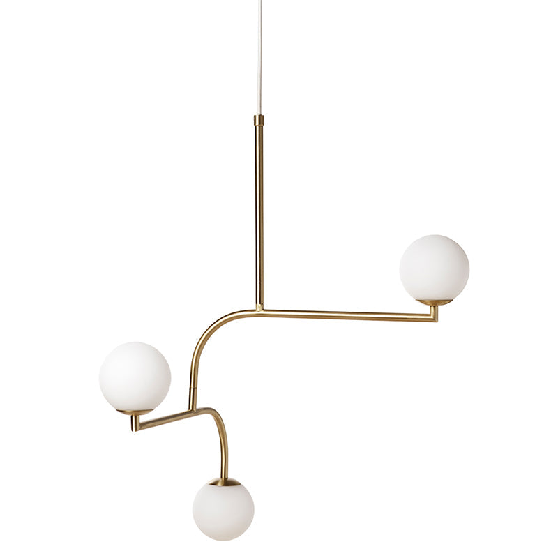 Zelireth Modern Minimalist Brass Glass Chandelier - Letslighting