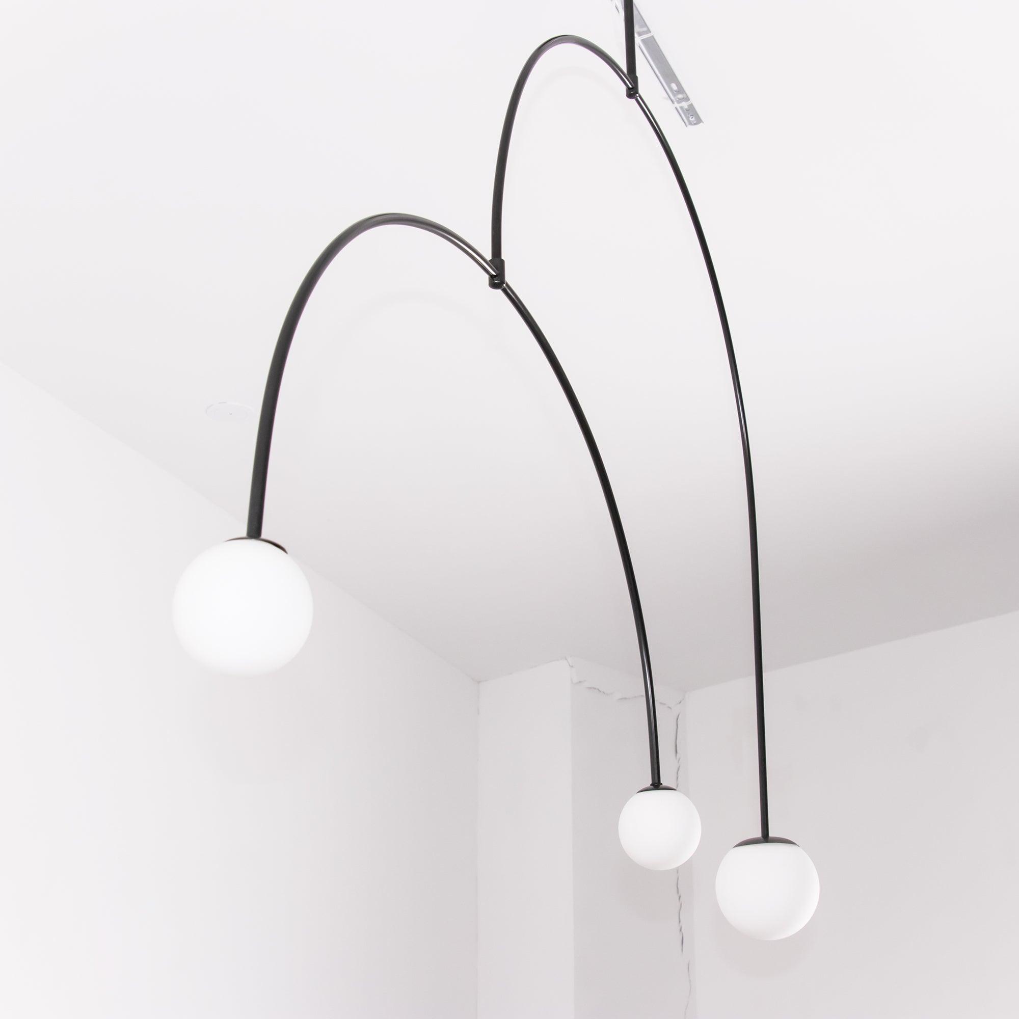 Lustra Chandelier Mobile Black Minimalist - Letslighting