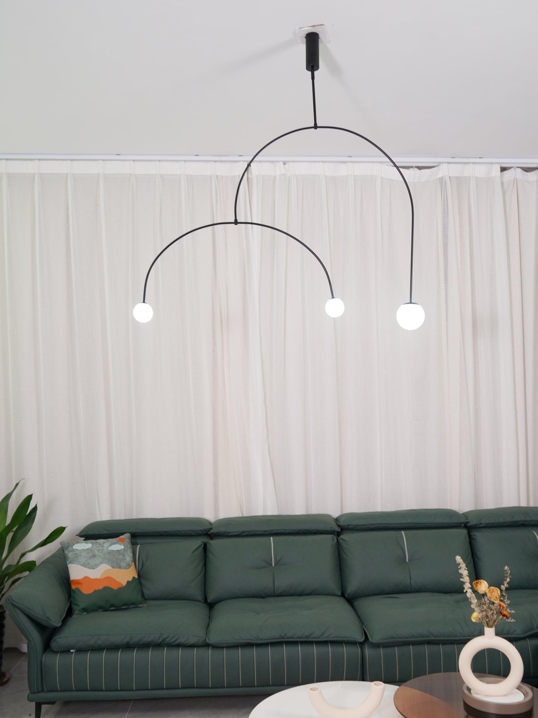 Lustra Chandelier Mobile Black Minimalist - Letslighting