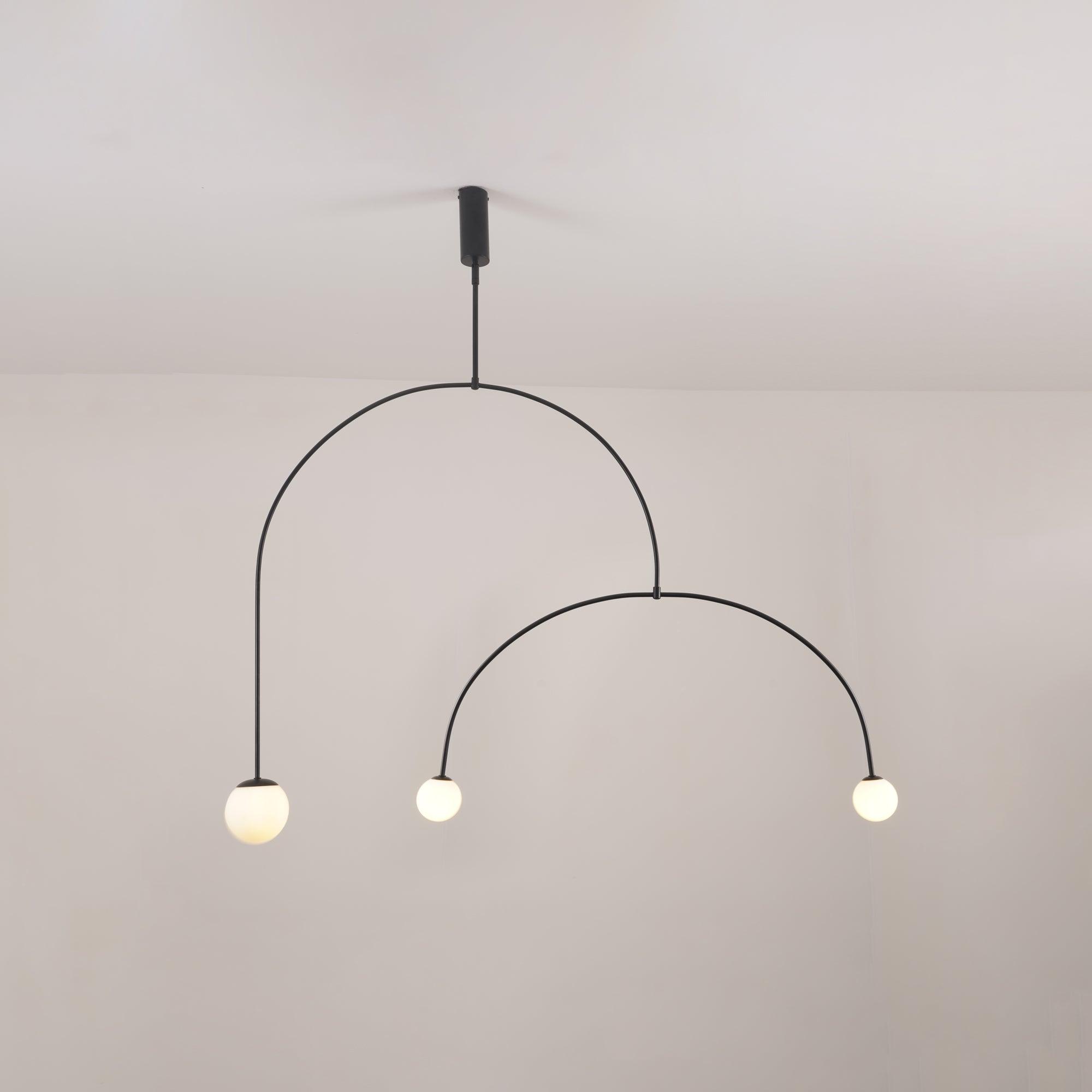 Lustra Chandelier Mobile Black Minimalist - Letslighting