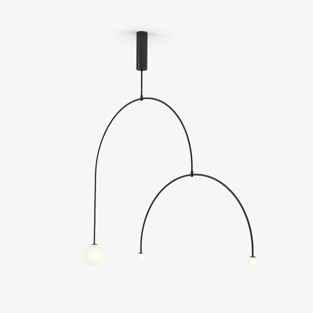 Lustra Chandelier Mobile Black Minimalist - Letslighting