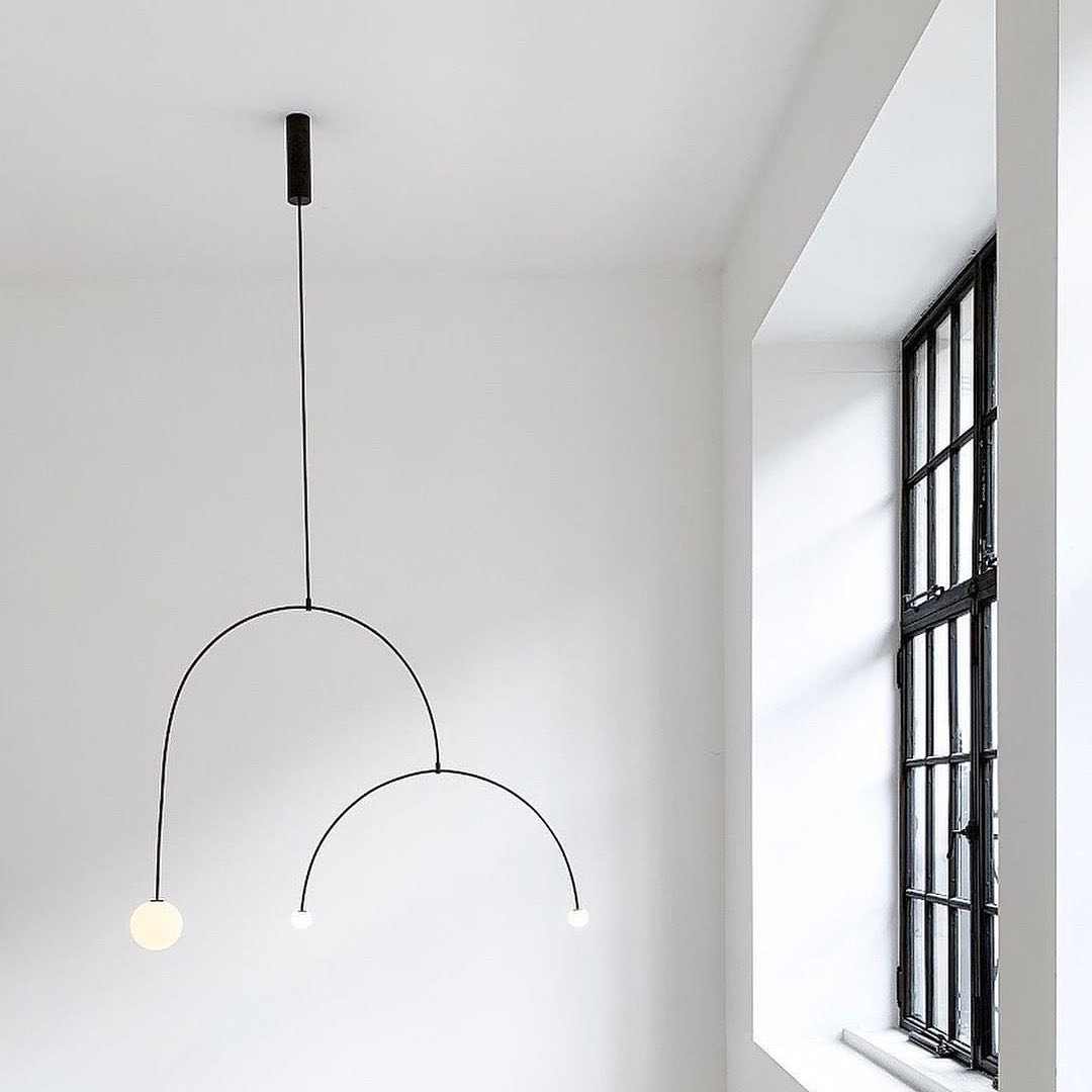 Lustra Chandelier Mobile Black Minimalist - Letslighting