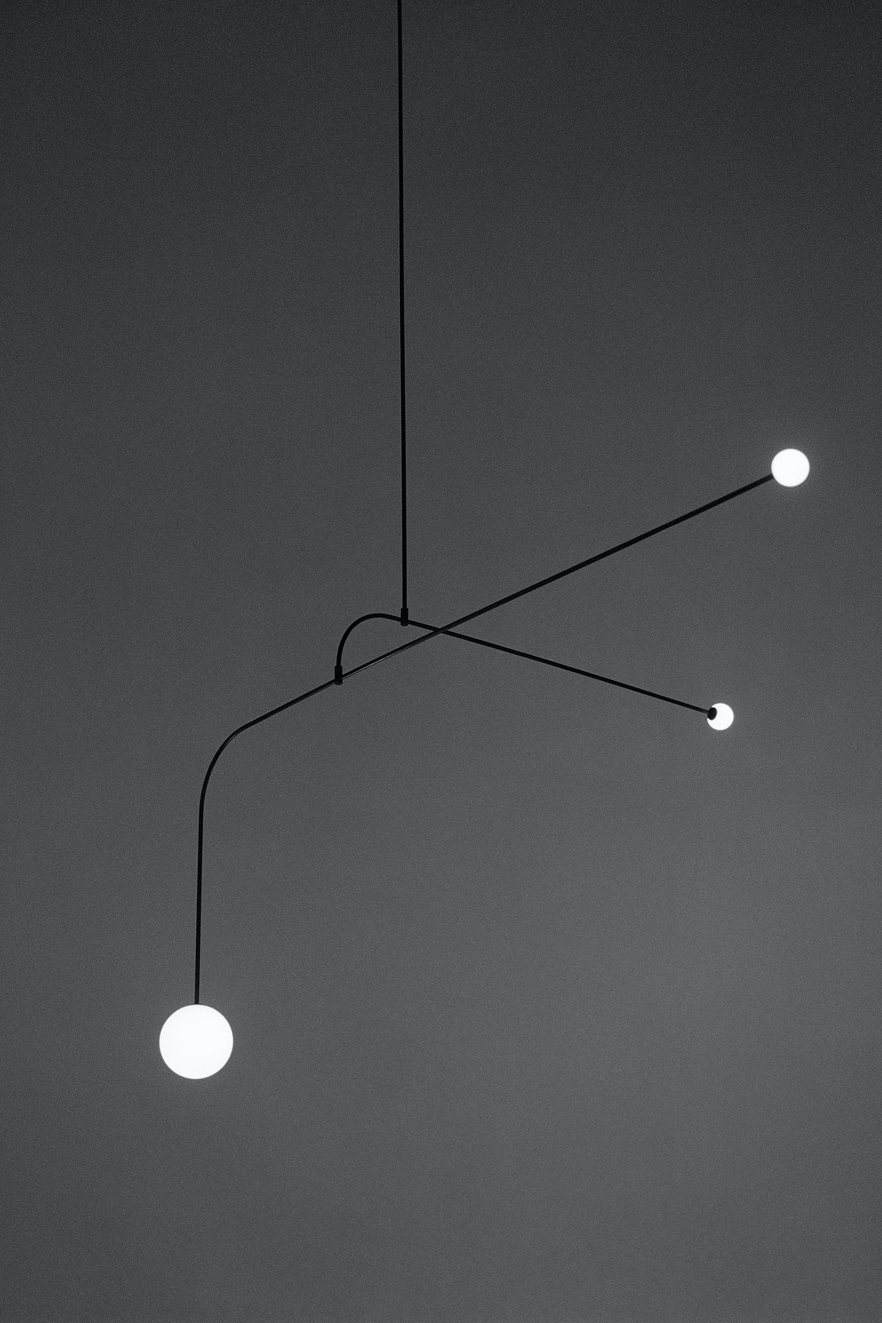 Lustra Chandelier Mobile Black Minimalist - Letslighting
