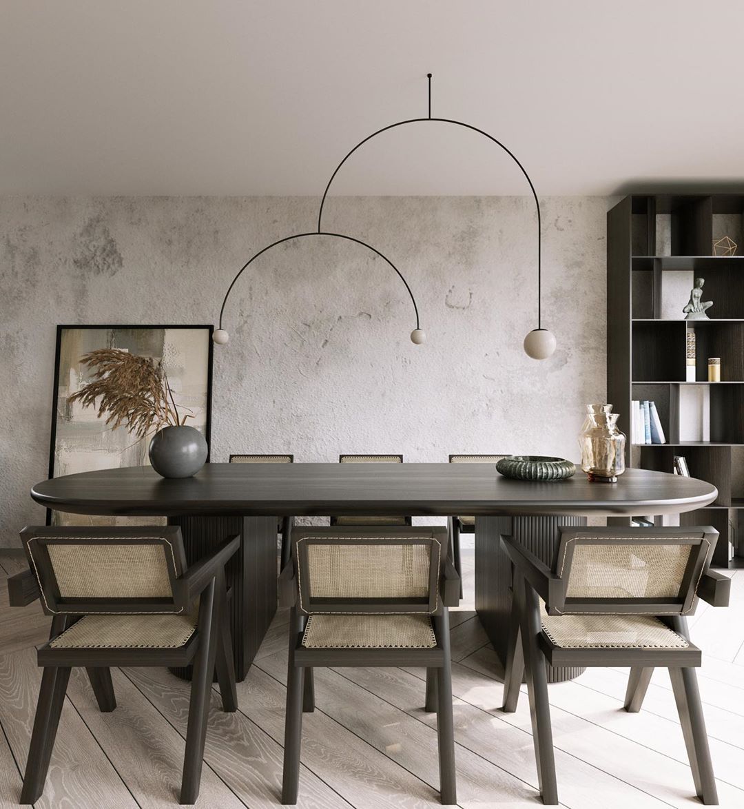 Lustra Chandelier Mobile Black Minimalist - Letslighting