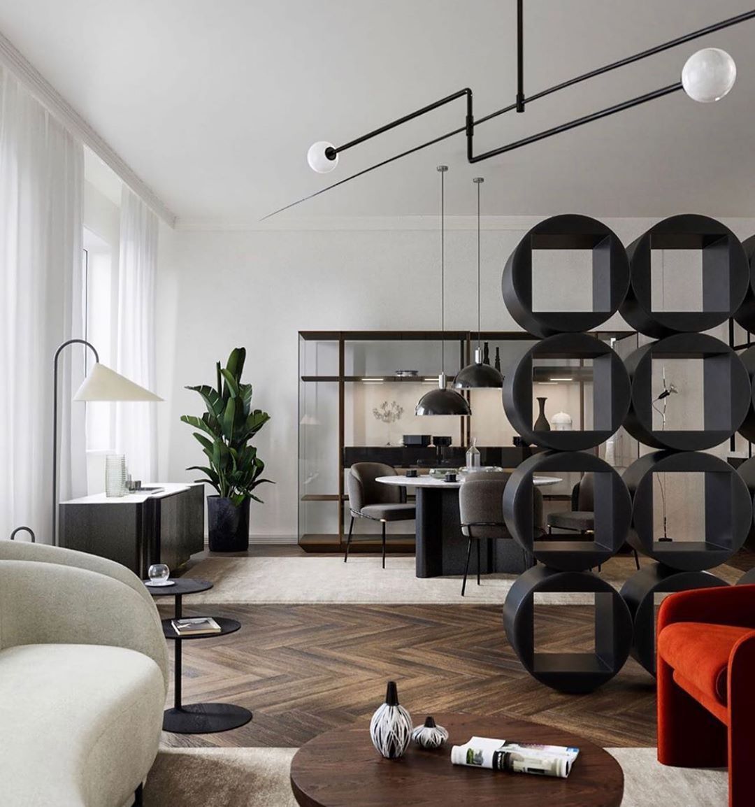 Lustra Chandelier Mobile Black Minimalist - Letslighting