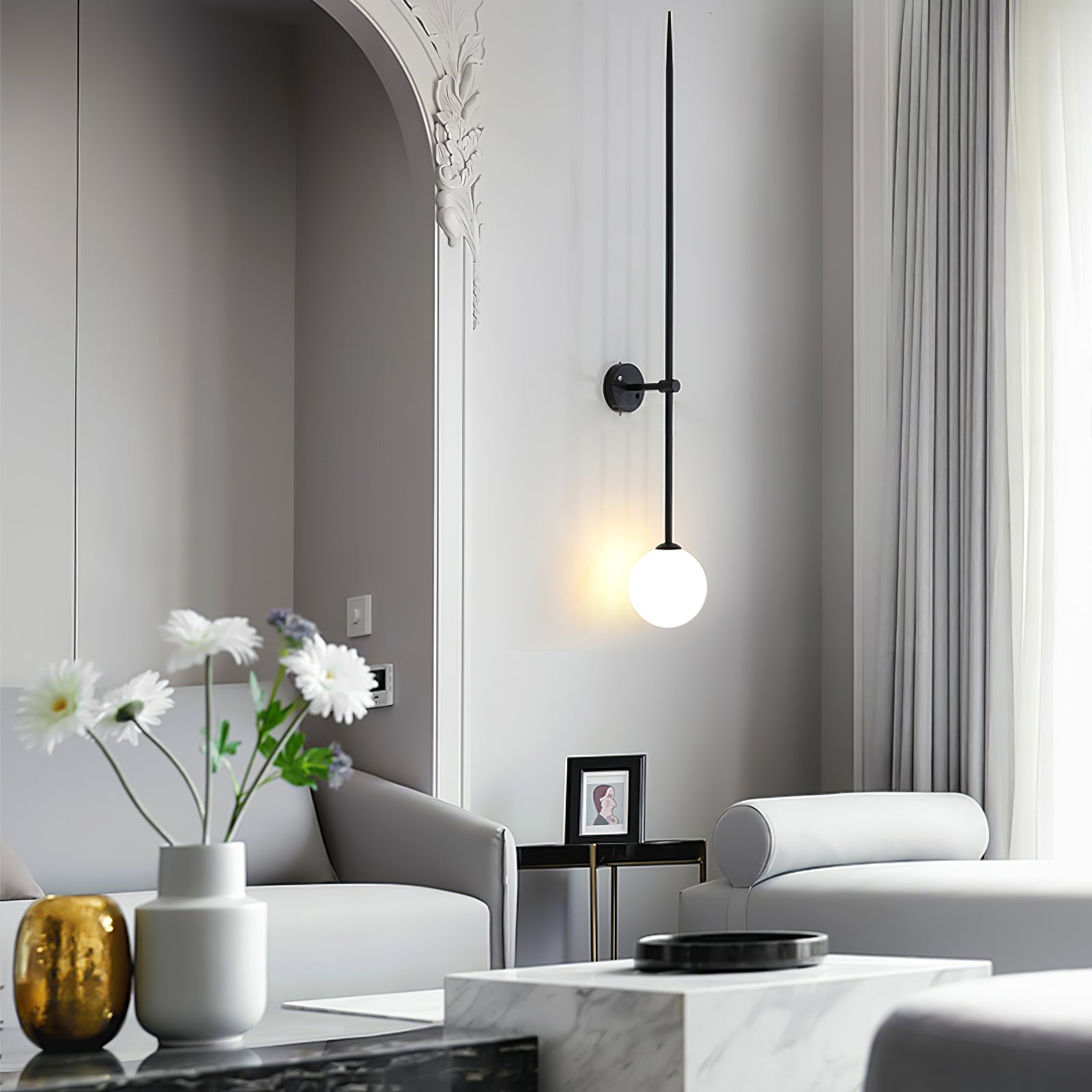 Gizmo Modern Minimalist Mobile Glass Wall Lamp - Letslighting