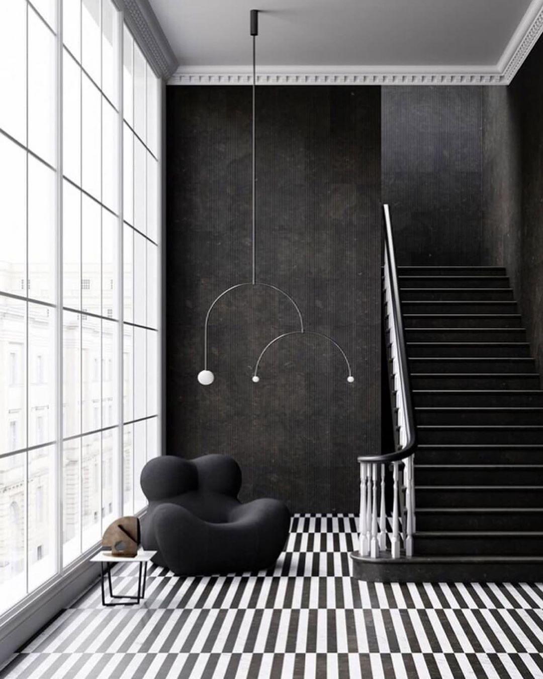 Lustra Chandelier Mobile Black Minimalist - Letslighting