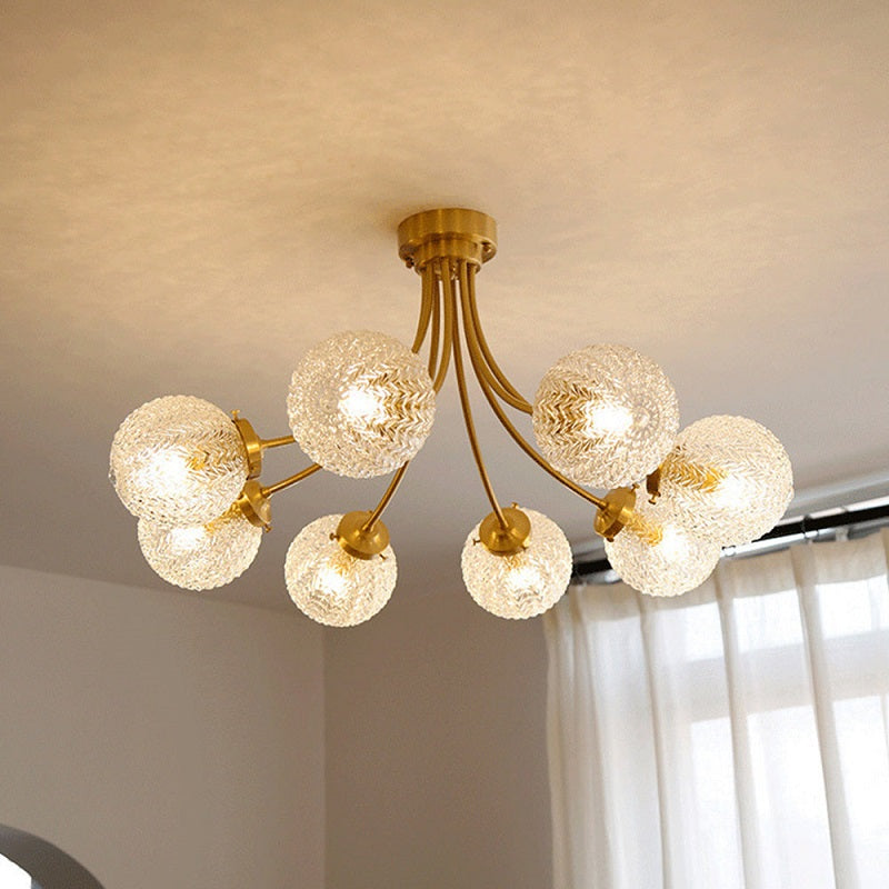 Valentina Modern Glass Flush Mount Ceiling Light Bedroom - Letslighting