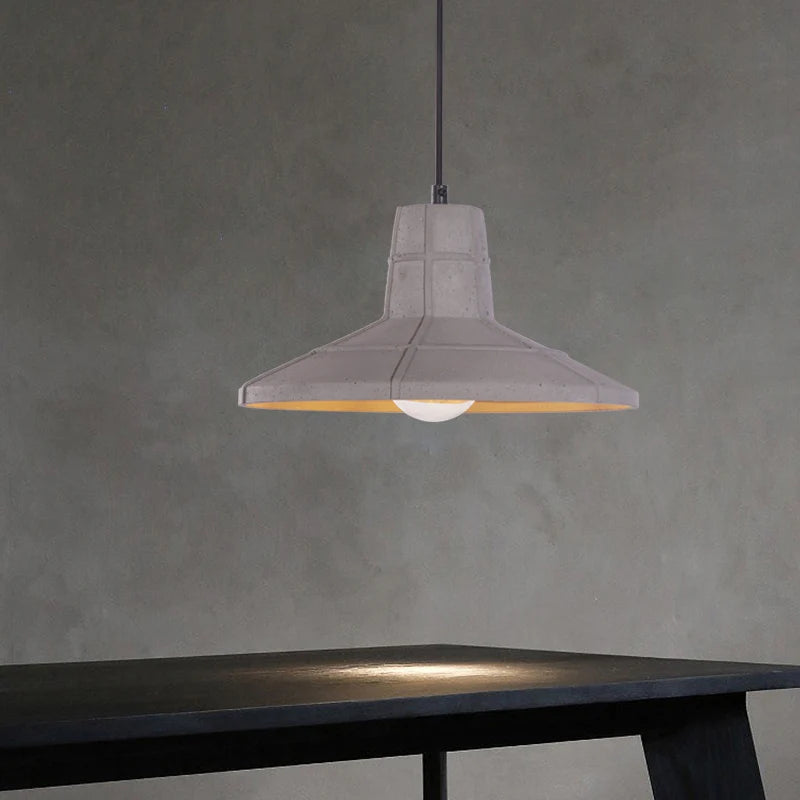 Avi Industrial LED Modern Pendant Light Cement Living Room - Letslighting