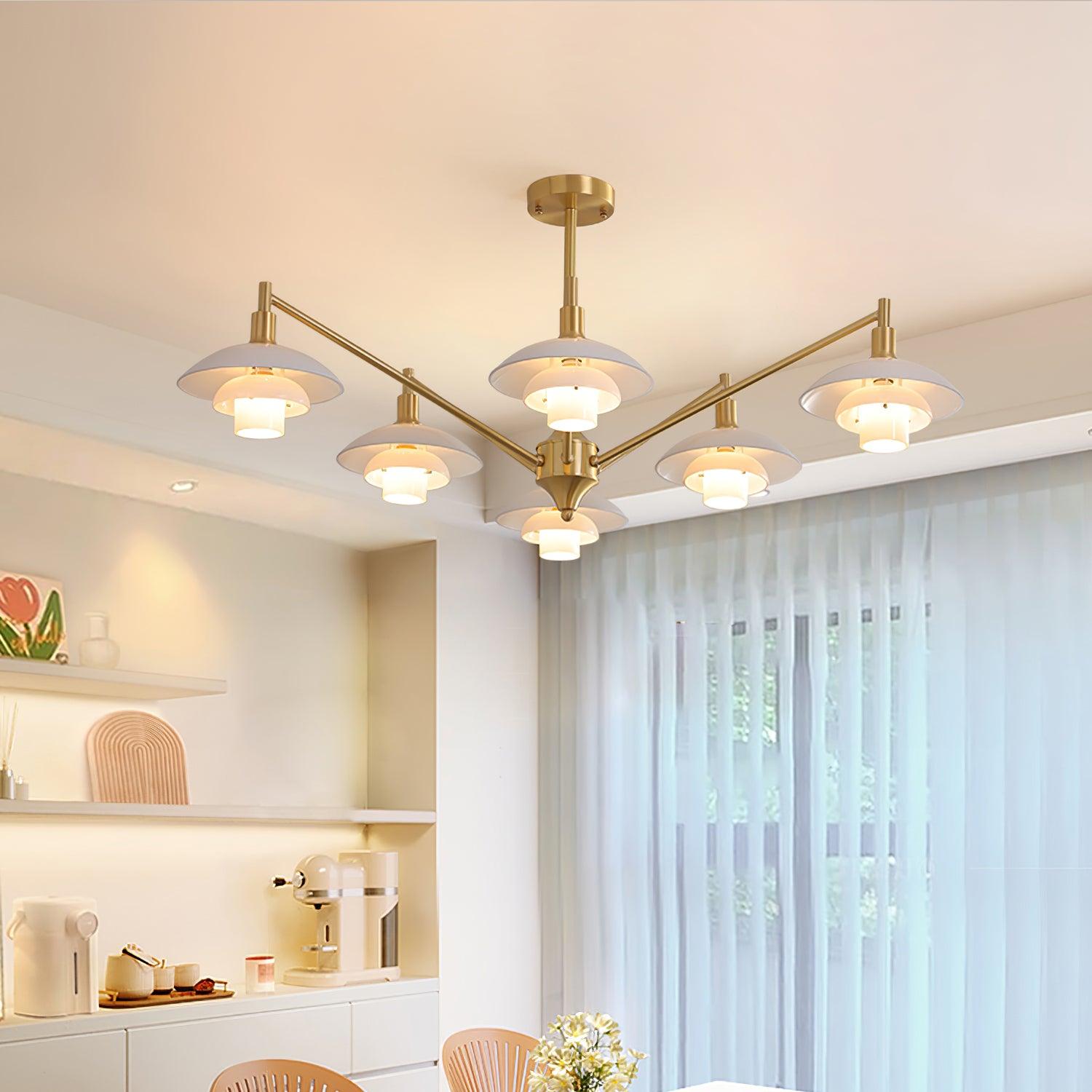 Alora Chandelier Copper Nordic Layers - Letslighting