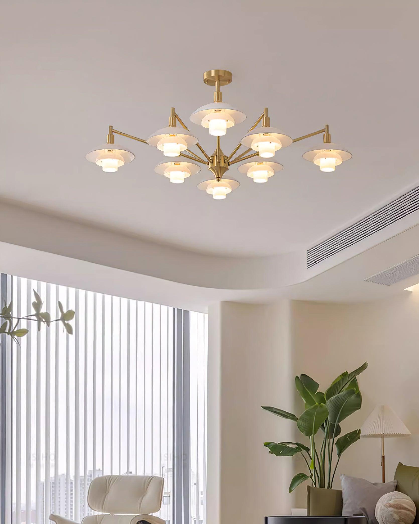 Alora Chandelier Copper Nordic Layers - Letslighting