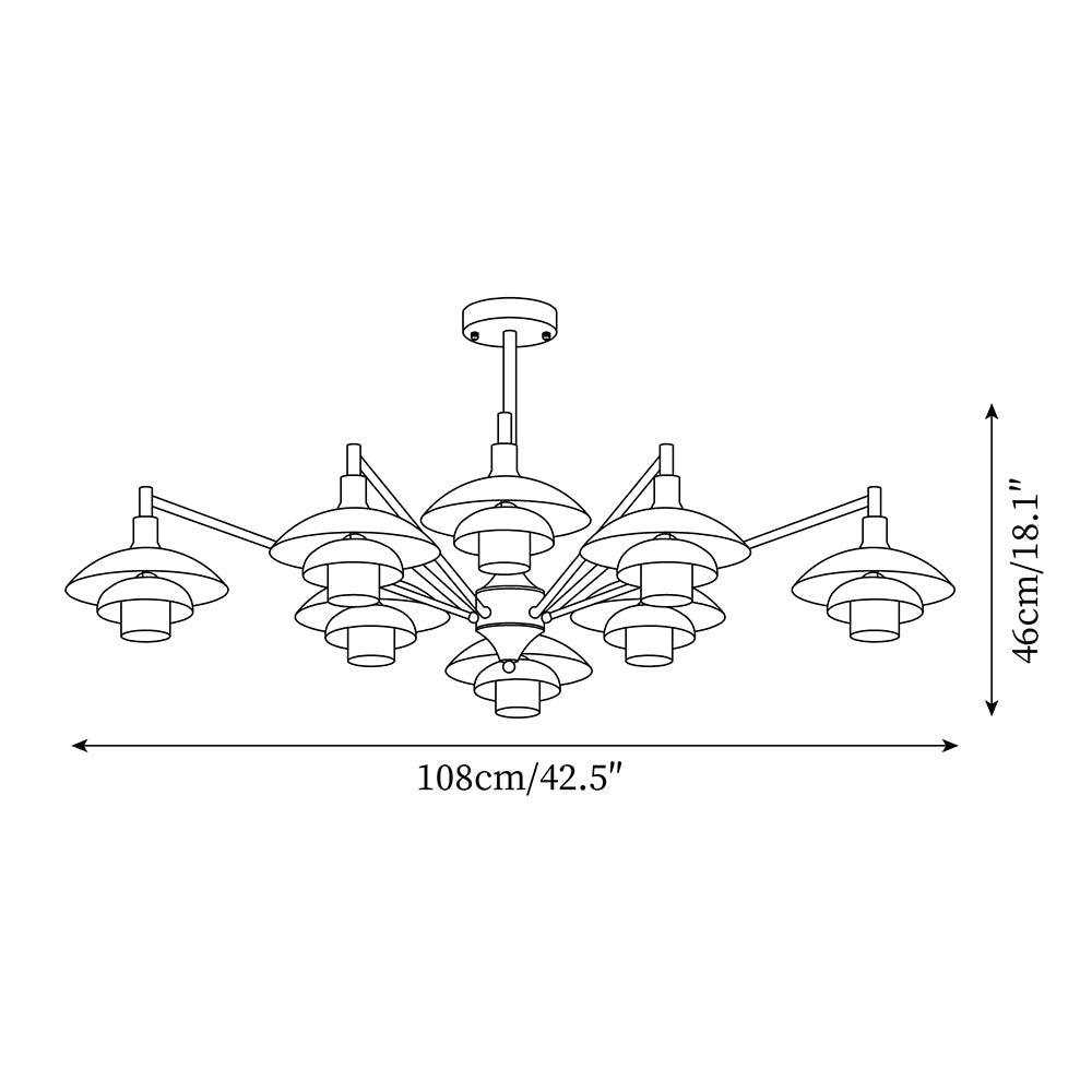 Alora Chandelier Copper Nordic Layers - Letslighting