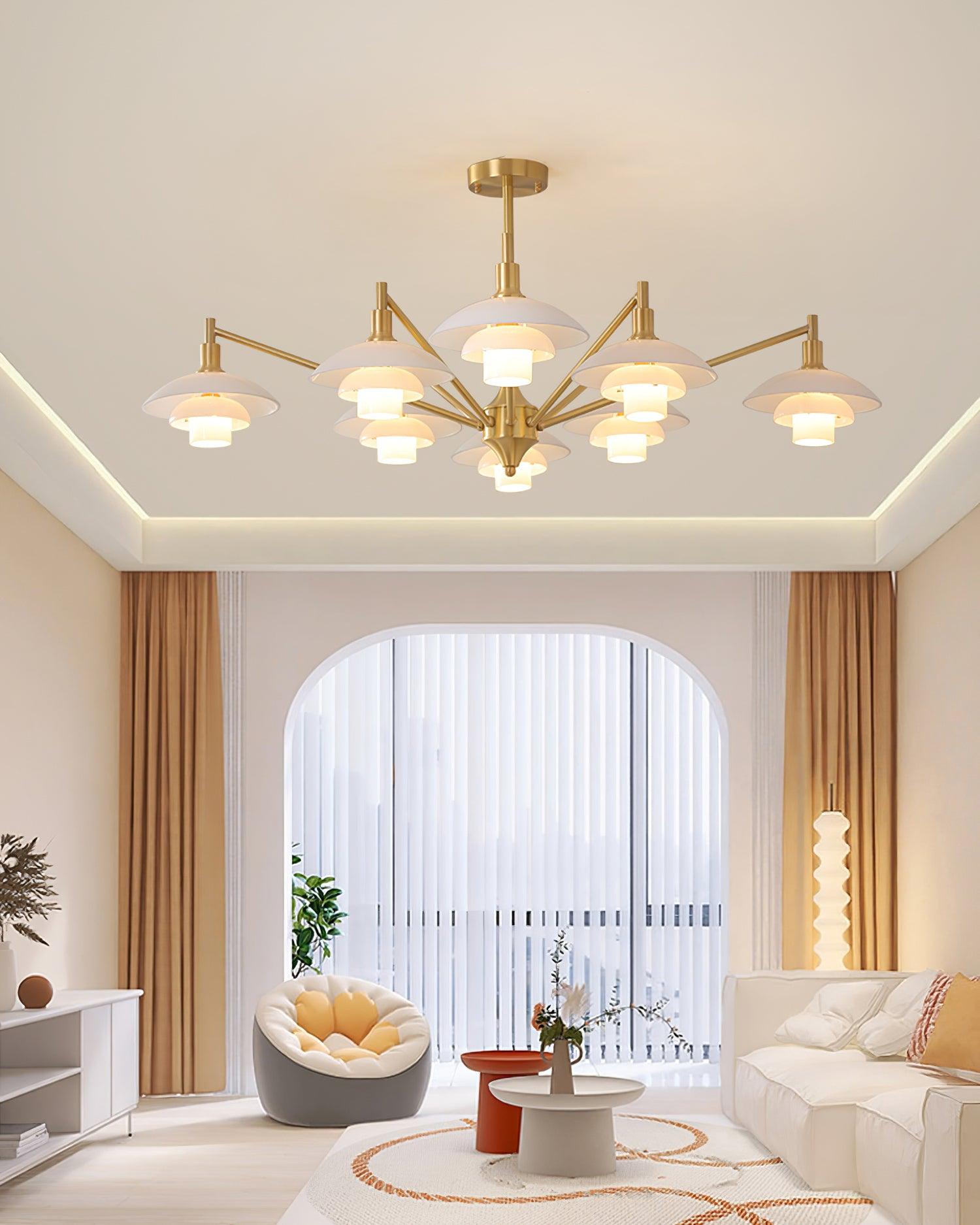 Alora Chandelier Copper Nordic Layers - Letslighting