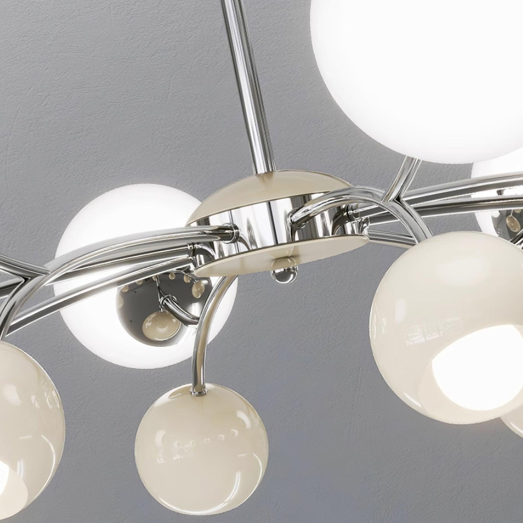 Chandelier Glass Dome Petal Shades Minimalist Ambient Glow - Letslighting