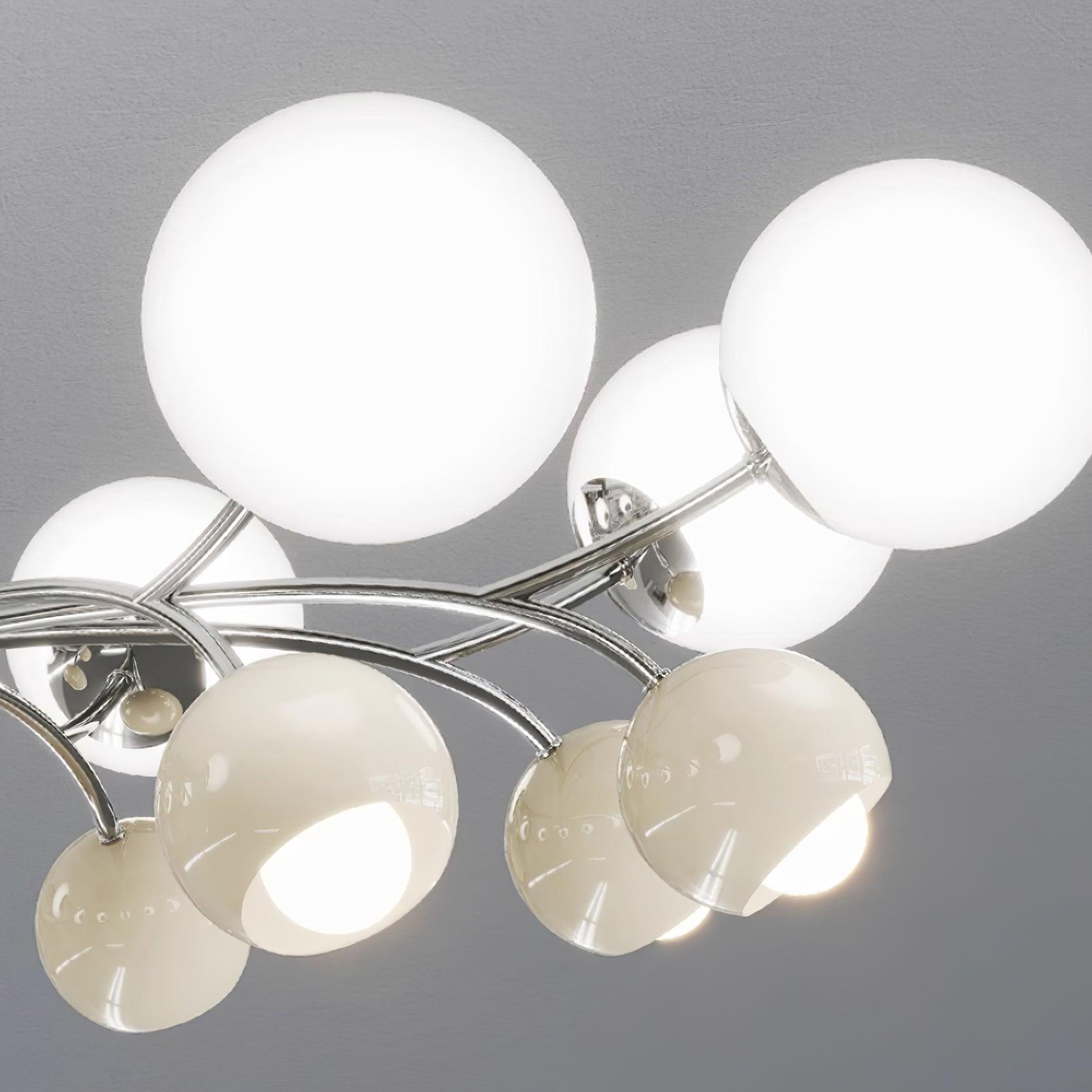 Chandelier Glass Dome Petal Shades Minimalist Ambient Glow - Letslighting