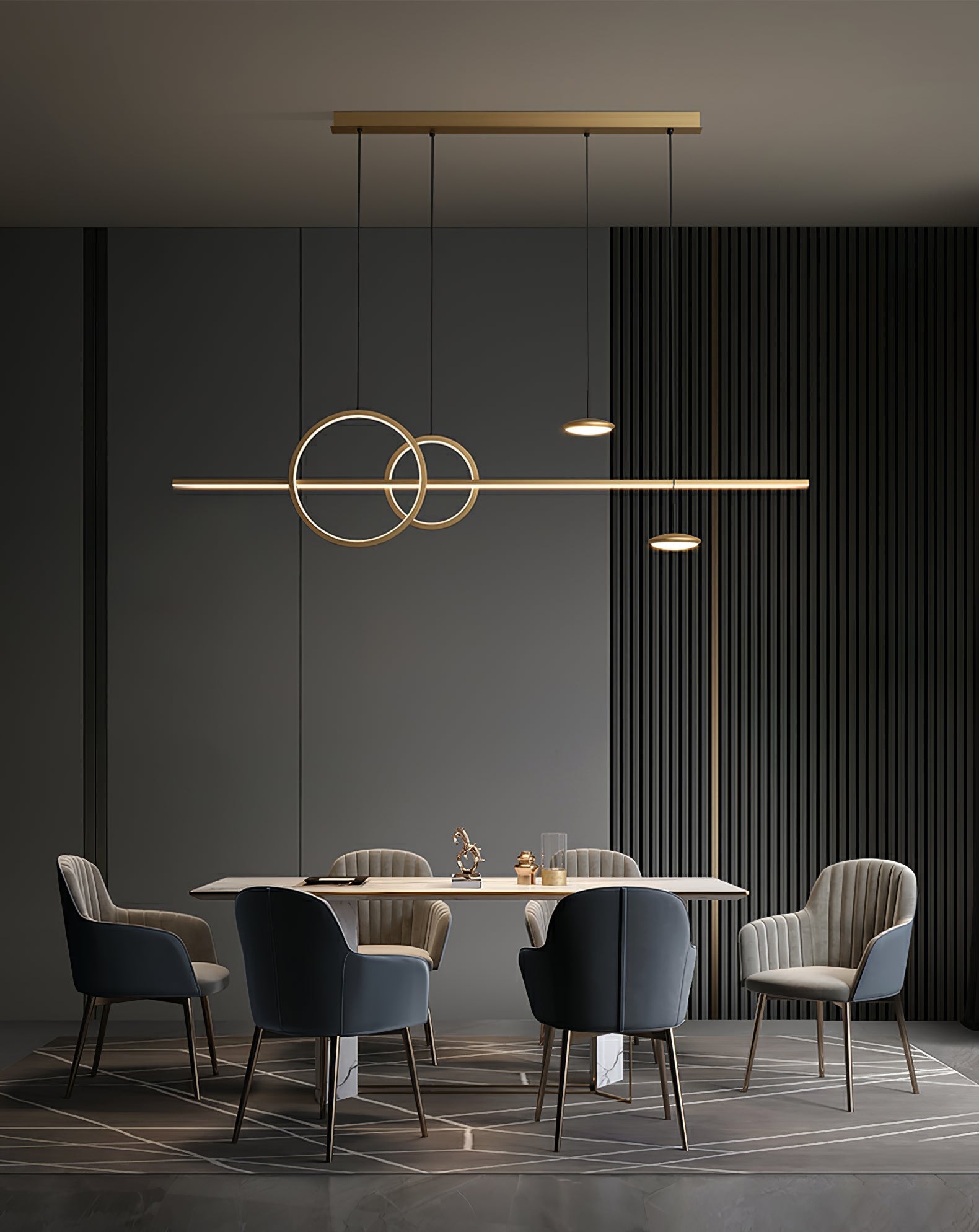 Aurora Pendant Lamp Geometric Ring Minimalist - Letslighting