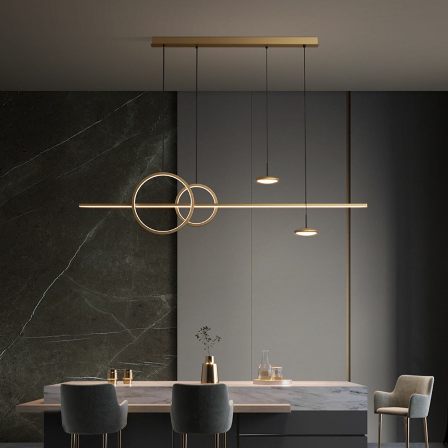Aurora Pendant Lamp Geometric Ring Minimalist - Letslighting