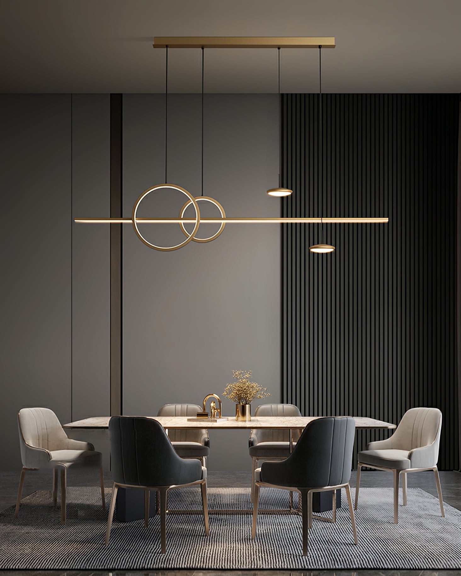 Aurora Pendant Lamp Geometric Ring Minimalist - Letslighting