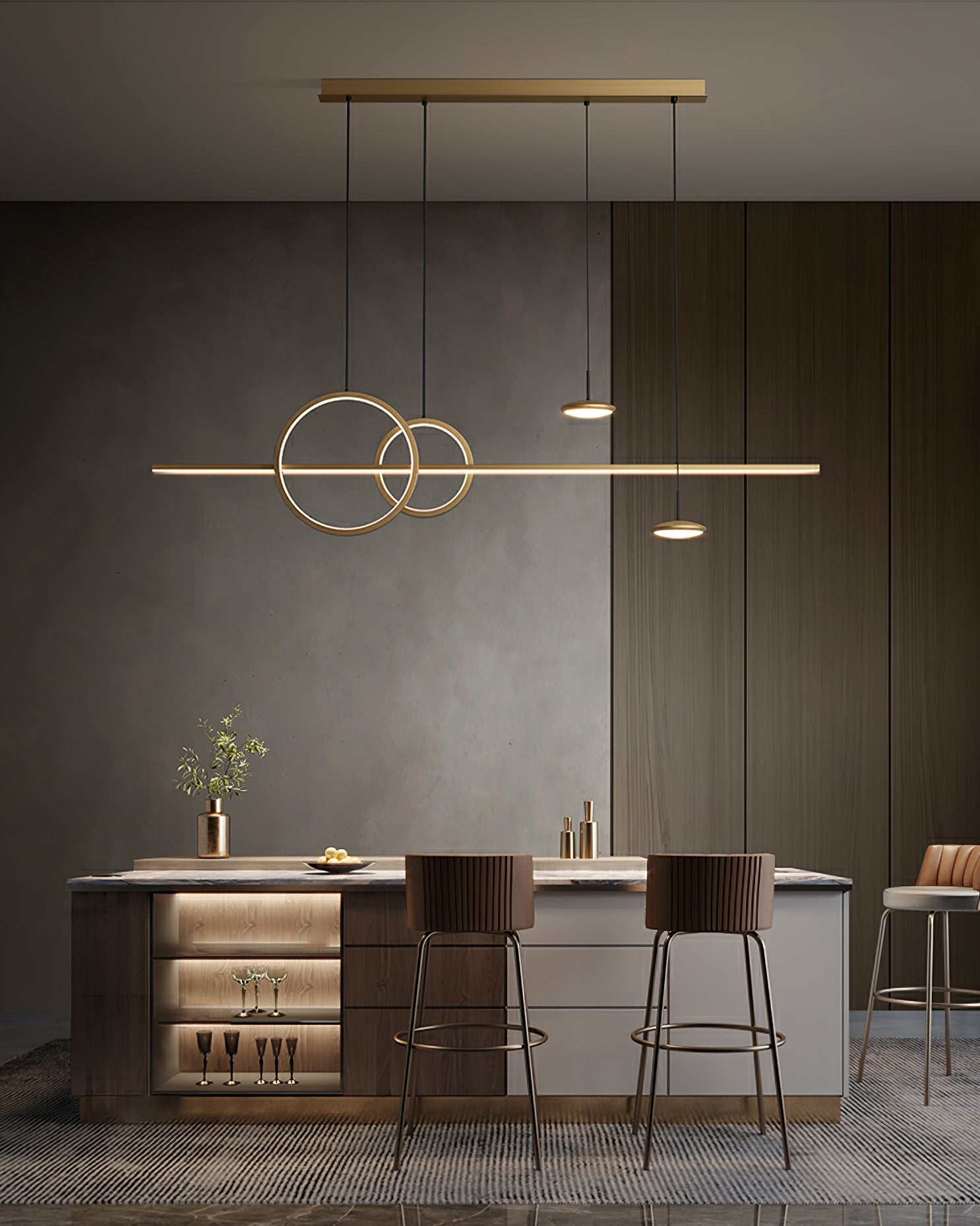 Aurora Pendant Lamp Geometric Ring Minimalist - Letslighting