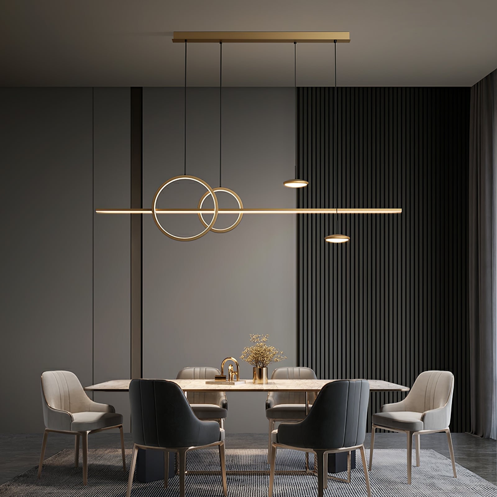 Aurora Pendant Lamp Geometric Ring Minimalist - Letslighting
