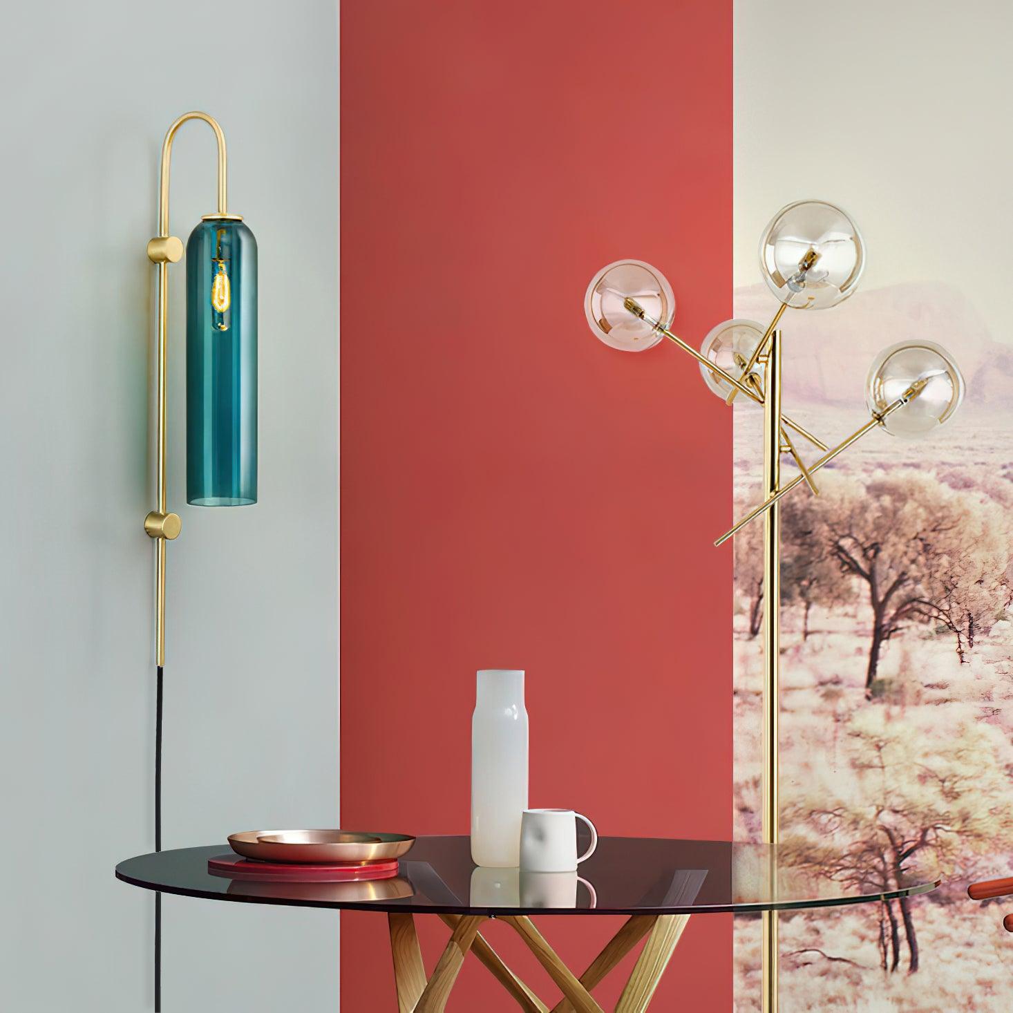 Valentina Modern Glass Plug-In Wall Lamp