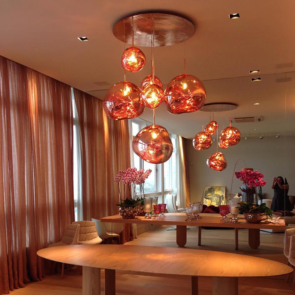Lustra Pendant Lamp Modern Lava Glass - Letslighting