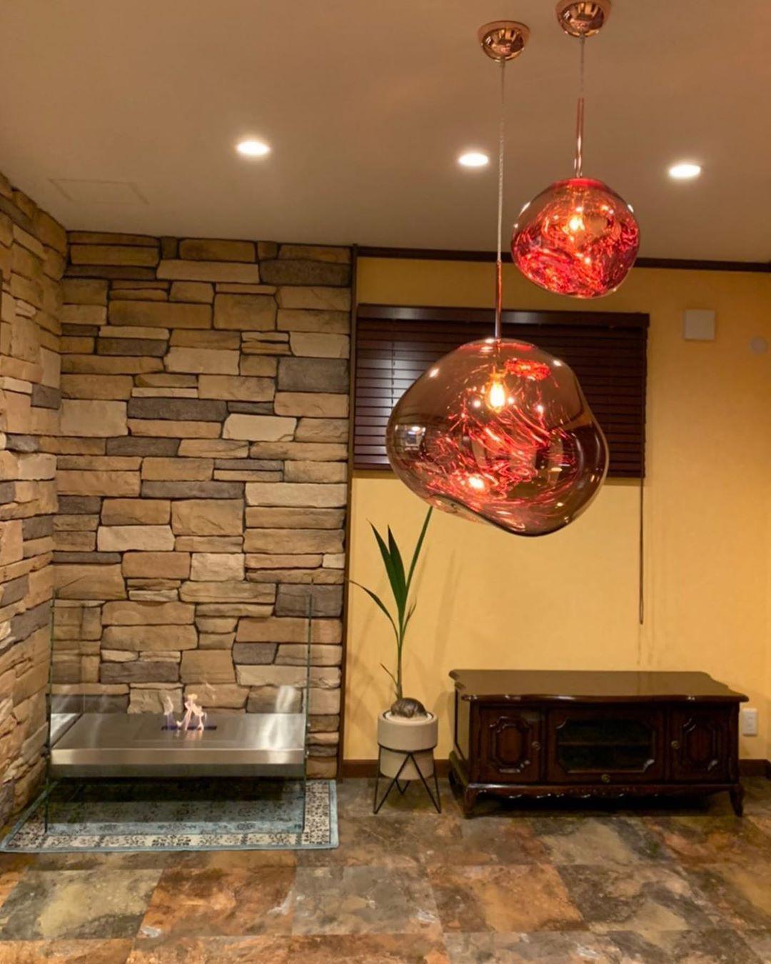 Lustra Pendant Lamp Modern Lava Glass - Letslighting