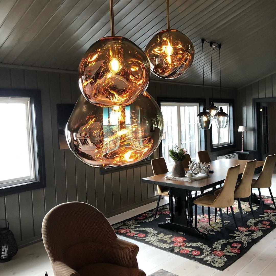 Lustra Pendant Lamp Modern Lava Glass - Letslighting