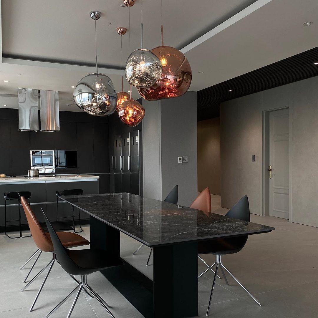 Lustra Pendant Lamp Modern Lava Glass - Letslighting