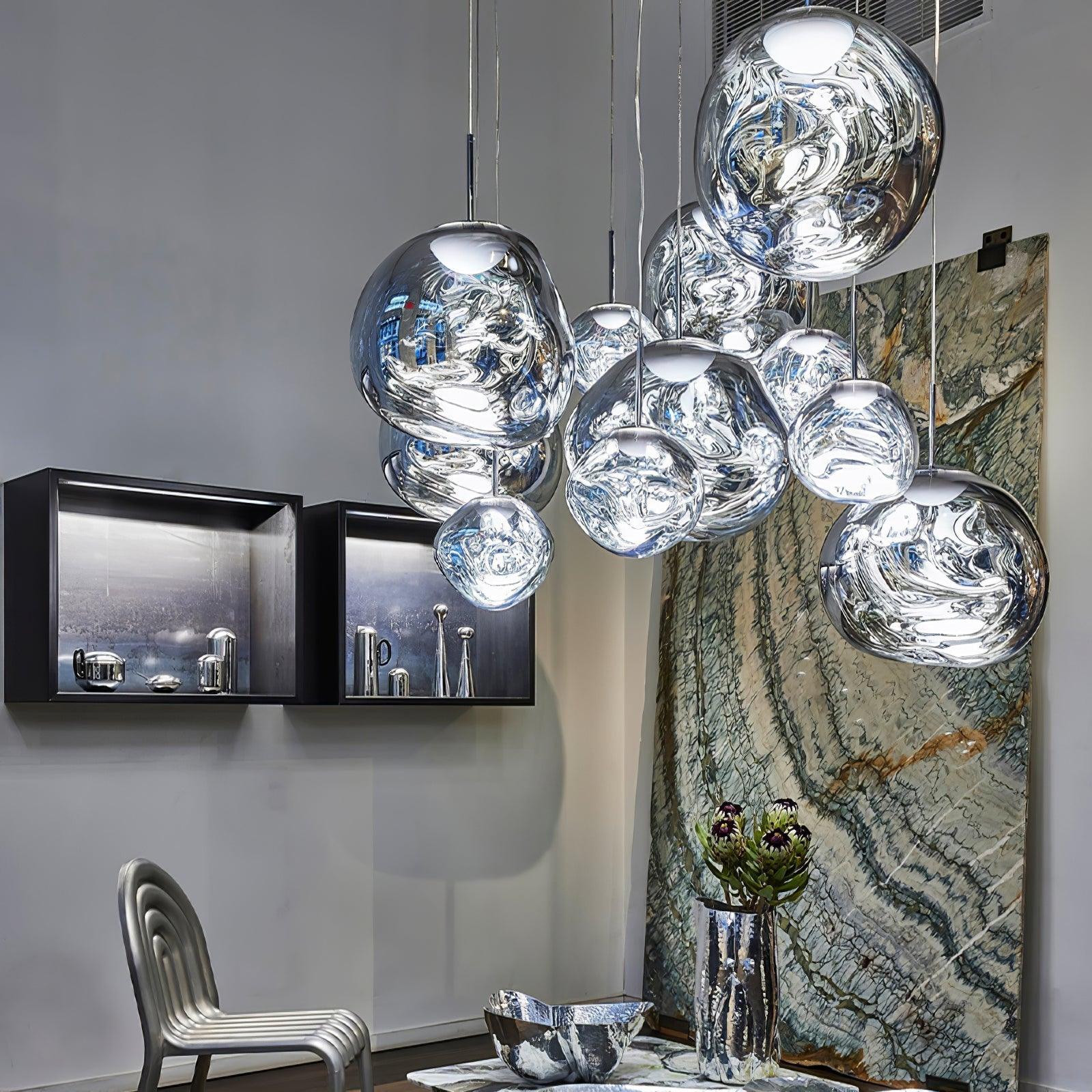 Lustra Pendant Lamp Modern Lava Glass - Letslighting