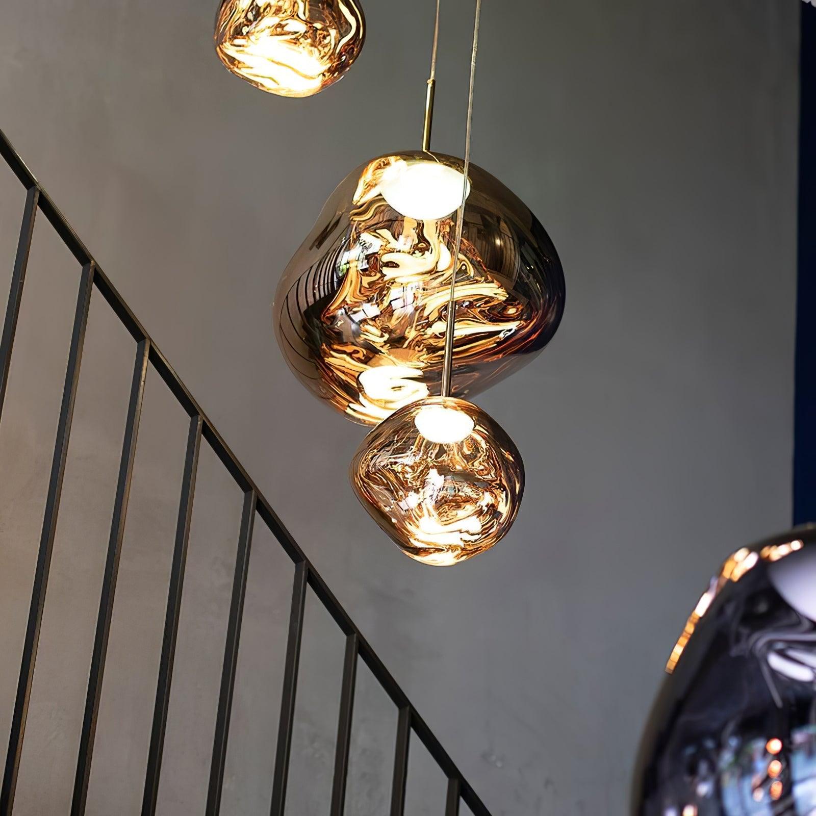 Lustra Pendant Lamp Modern Lava Glass - Letslighting