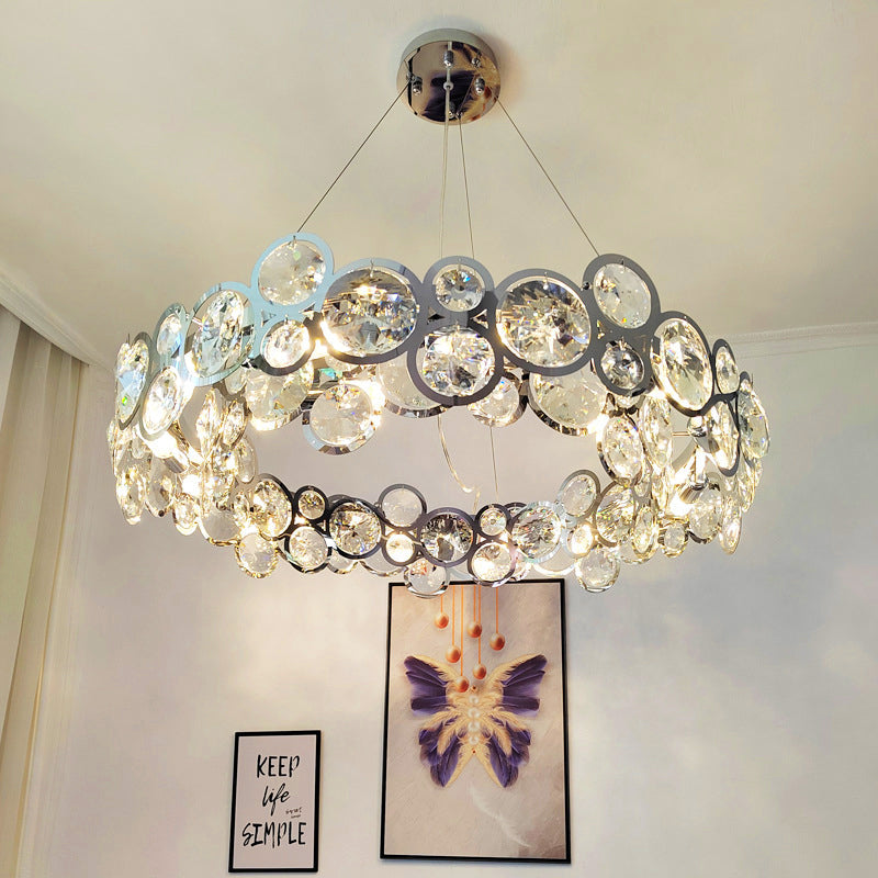 Kristy Modern LED Round Chandelier Crystal Living Room - Letslighting