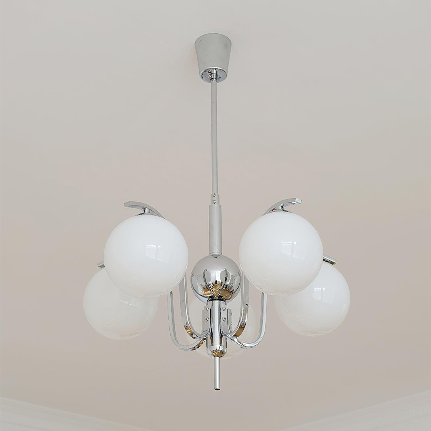 Lustra Chandelier Chrome Glass Modo Deco Elegant - Letslighting
