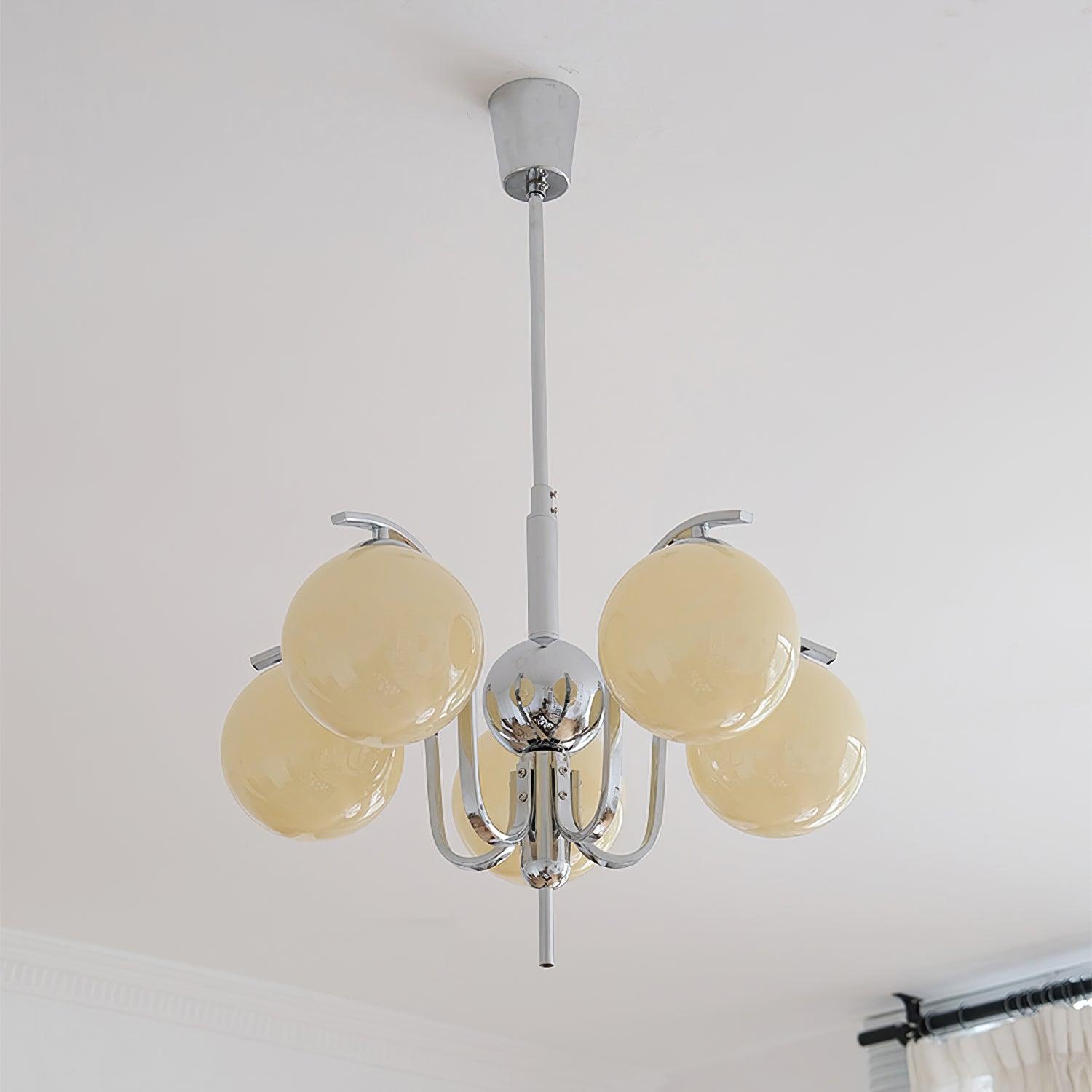 Lustra Chandelier Chrome Glass Modo Deco Elegant - Letslighting
