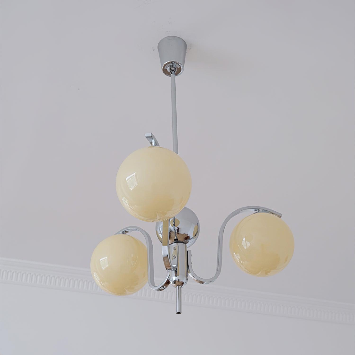 Lustra Chandelier Chrome Glass Modo Deco Elegant - Letslighting
