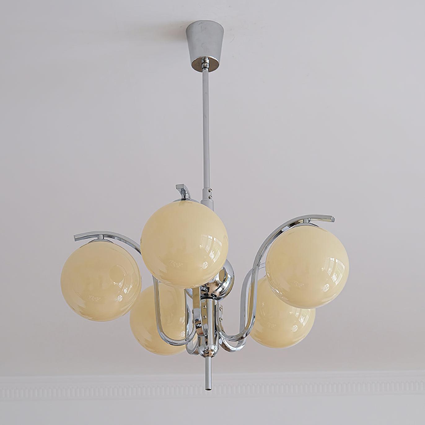 Lustra Chandelier Chrome Glass Modo Deco Elegant - Letslighting