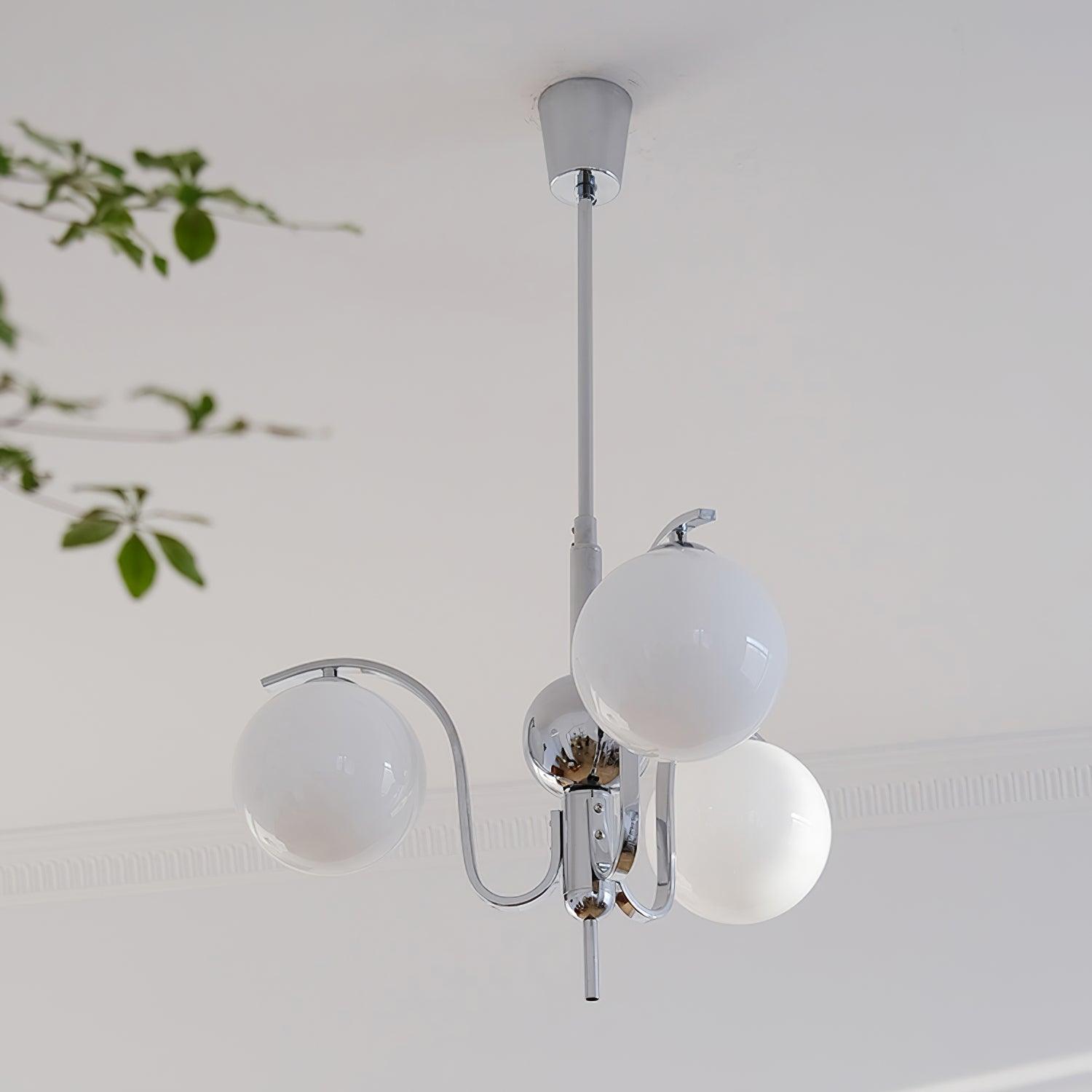 Lustra Chandelier Chrome Glass Modo Deco Elegant - Letslighting