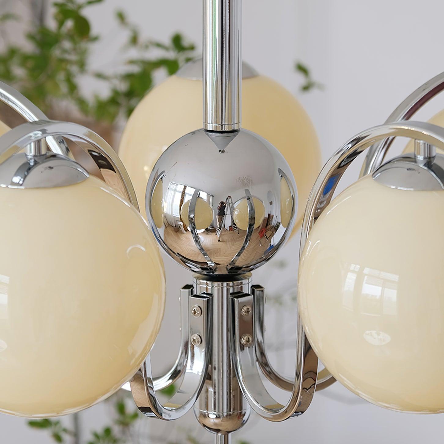 Lustra Chandelier Chrome Glass Modo Deco Elegant - Letslighting