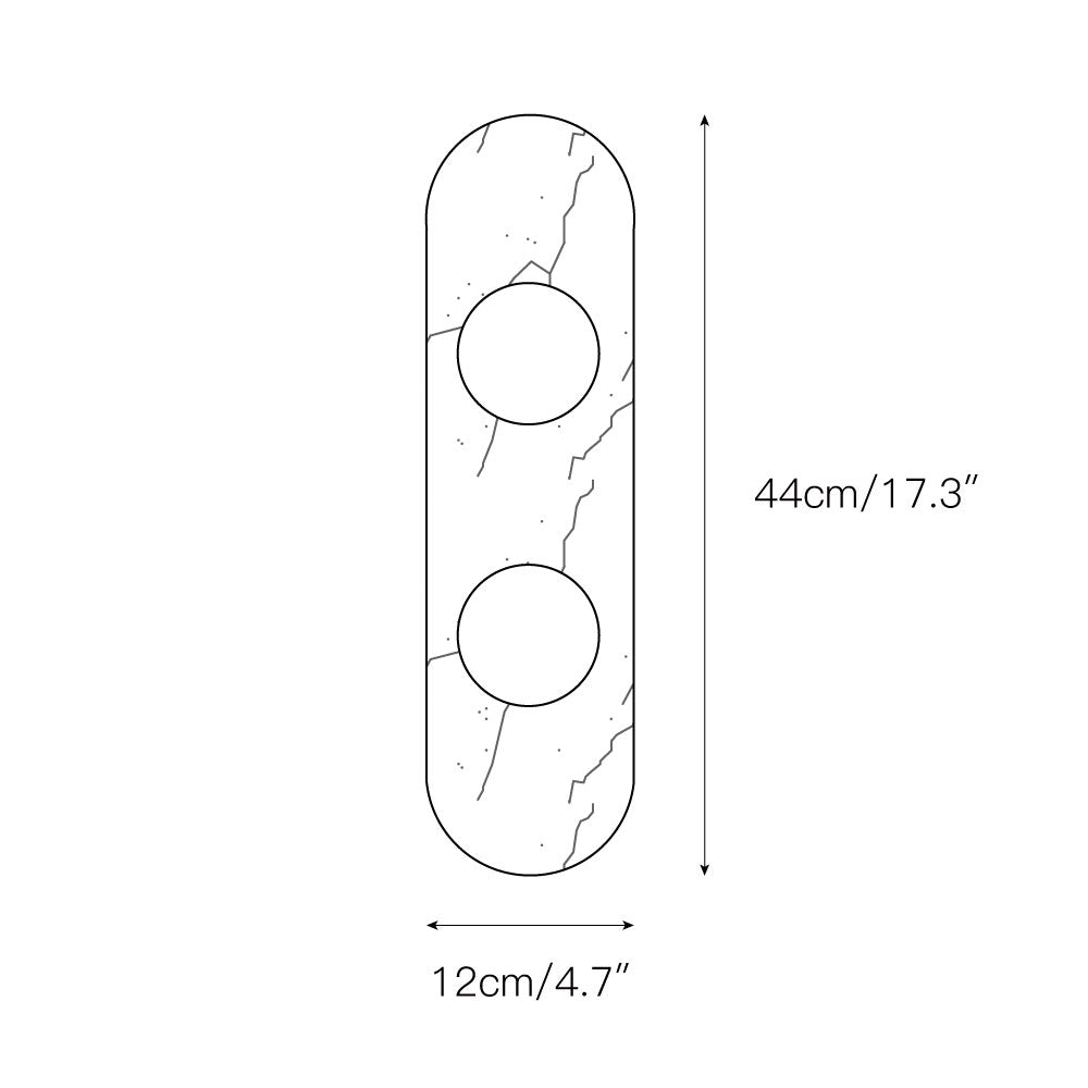 Covelyra Modern Minimalist Marble Glass Wall Lamp - Letslighting