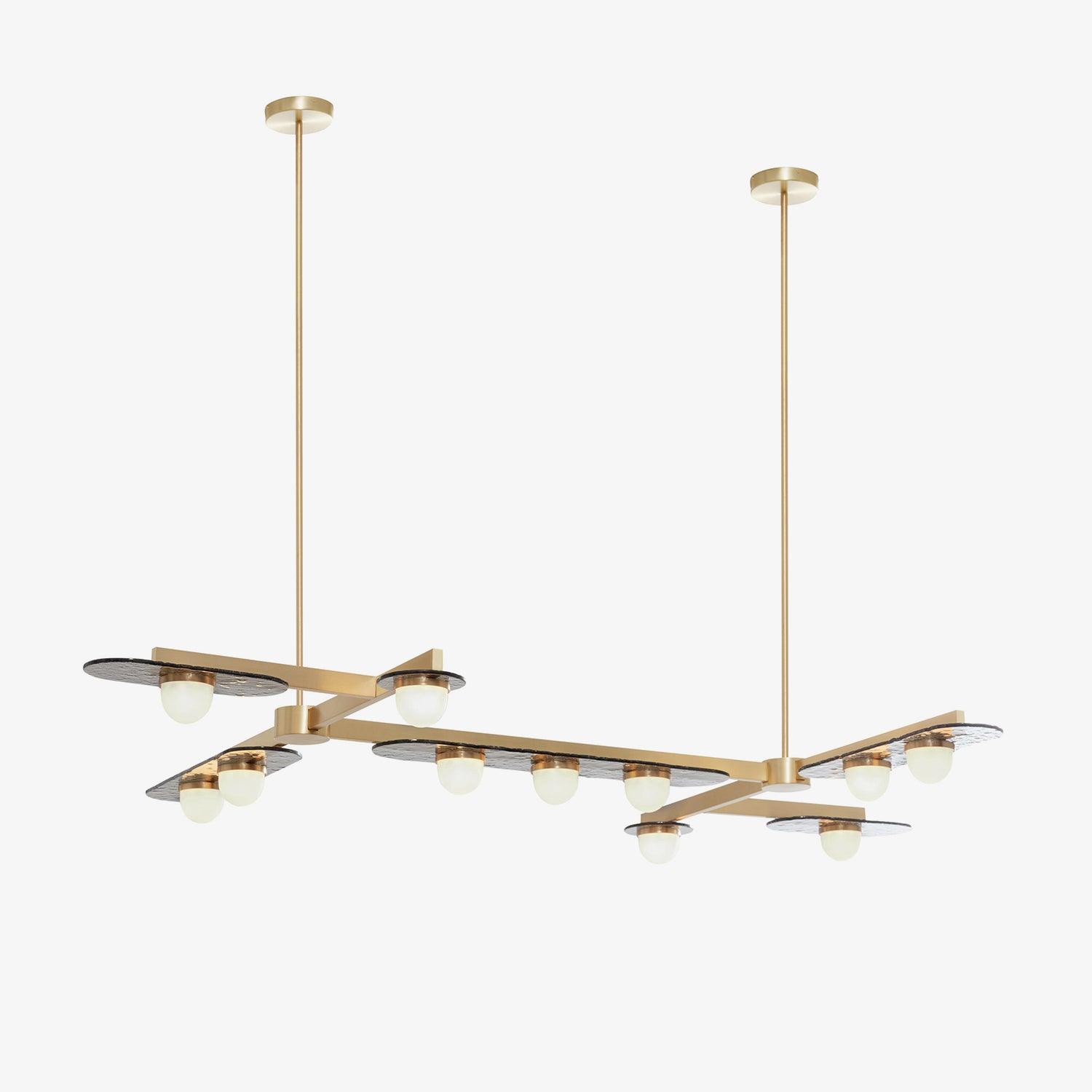 Lustra Chandelier LED Linear Gold Frame - Letslighting