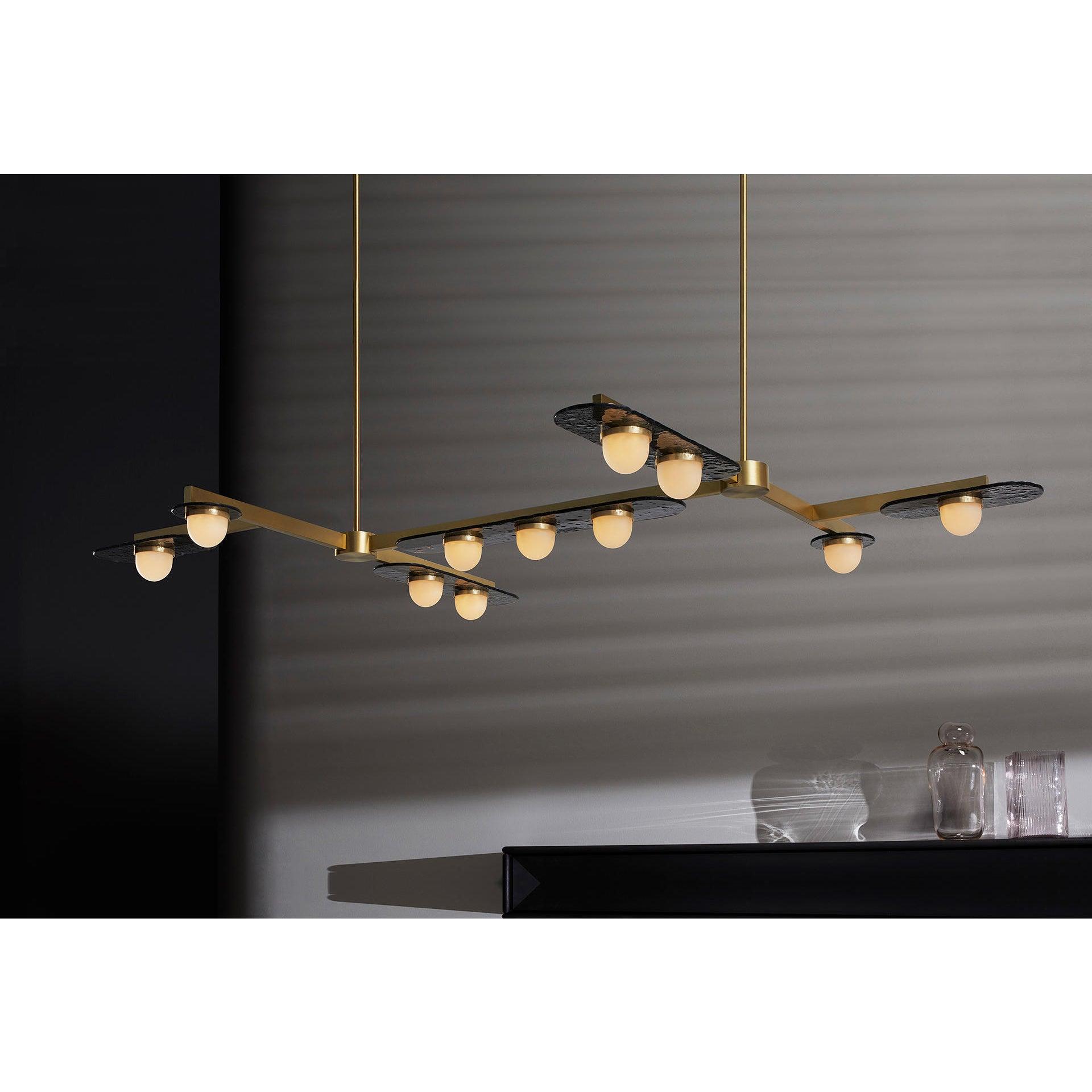 Lustra Chandelier LED Linear Gold Frame - Letslighting
