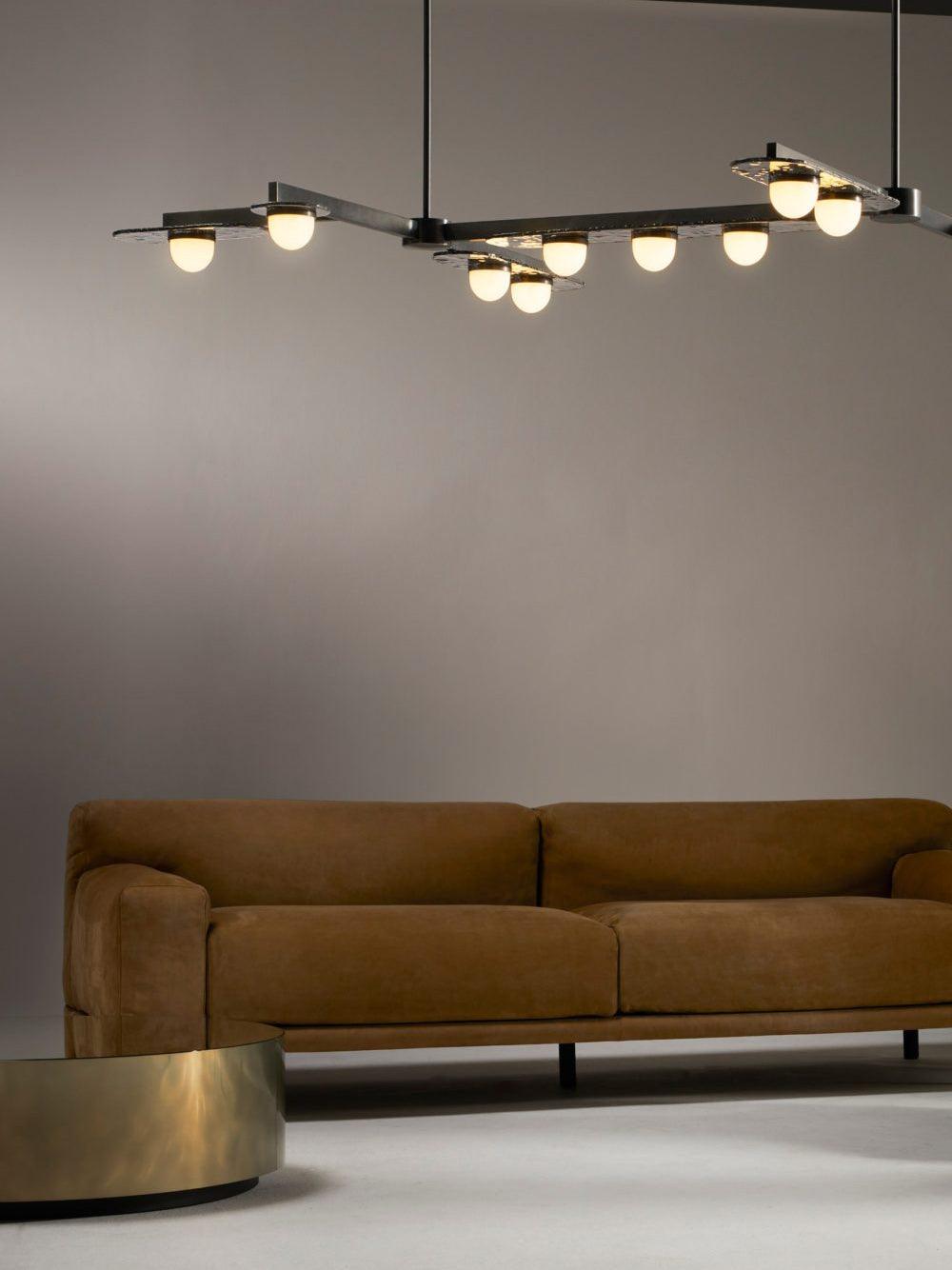 Lustra Chandelier LED Linear Gold Frame - Letslighting