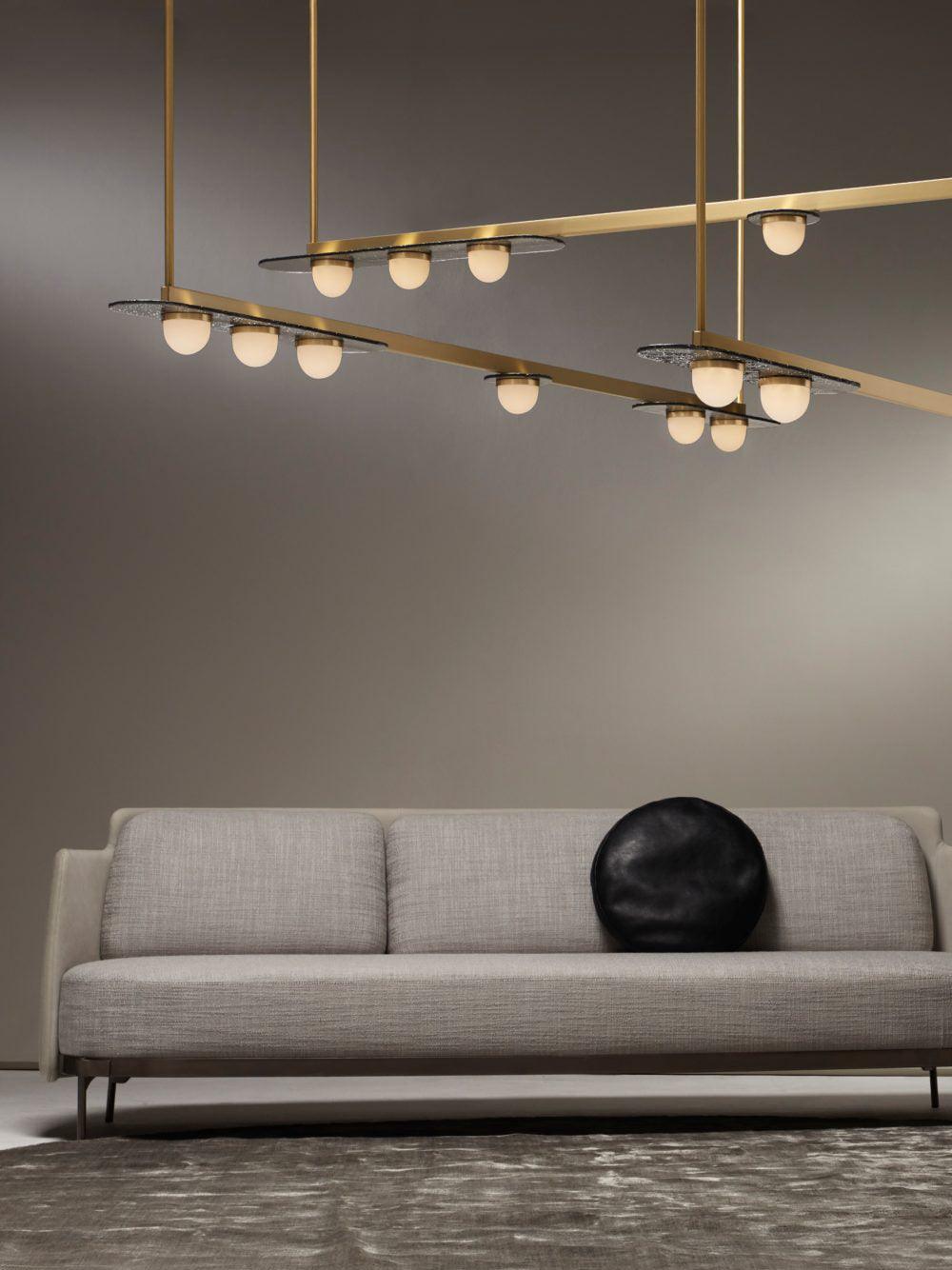 Lustra Chandelier LED Linear Gold Frame - Letslighting