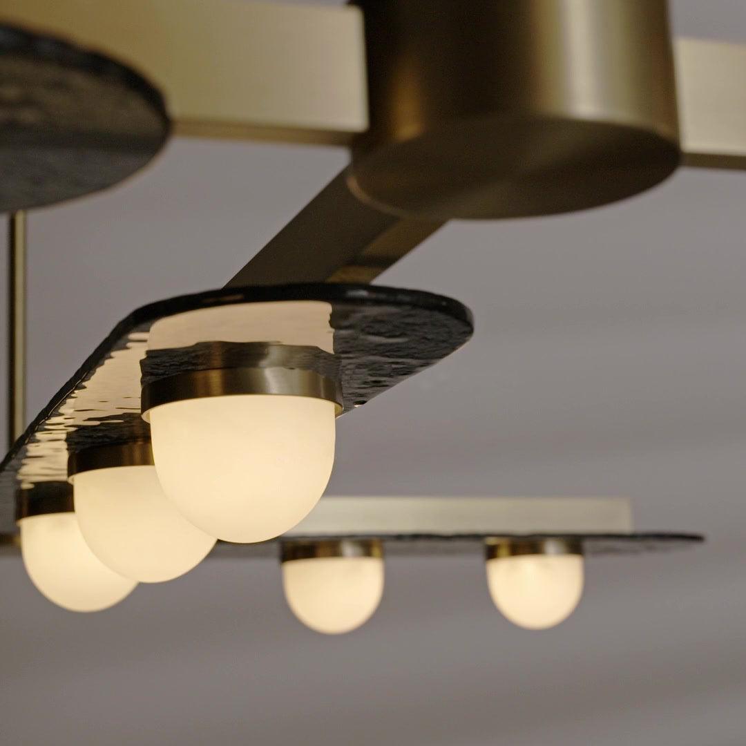 Lustra Chandelier LED Linear Gold Frame - Letslighting