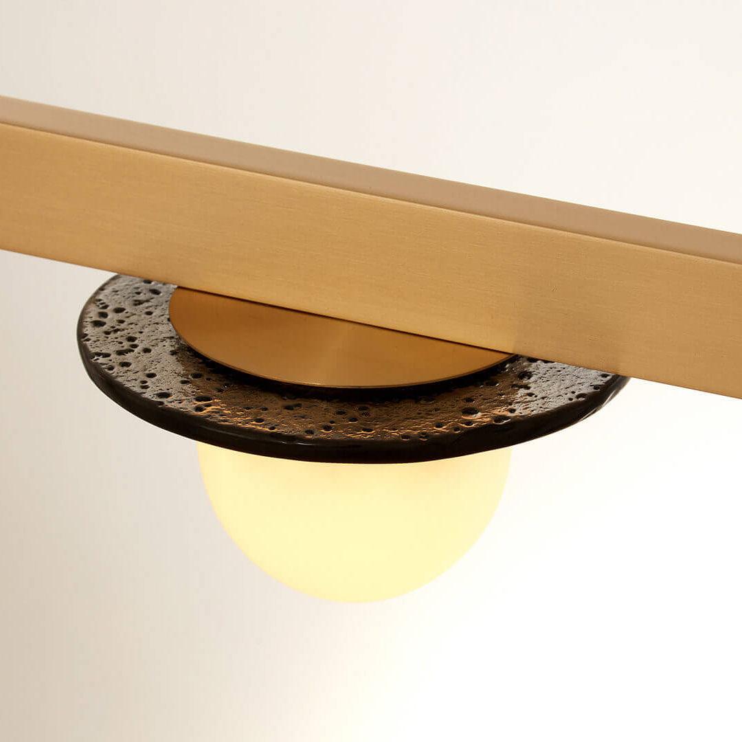Lustra Chandelier LED Linear Gold Frame - Letslighting