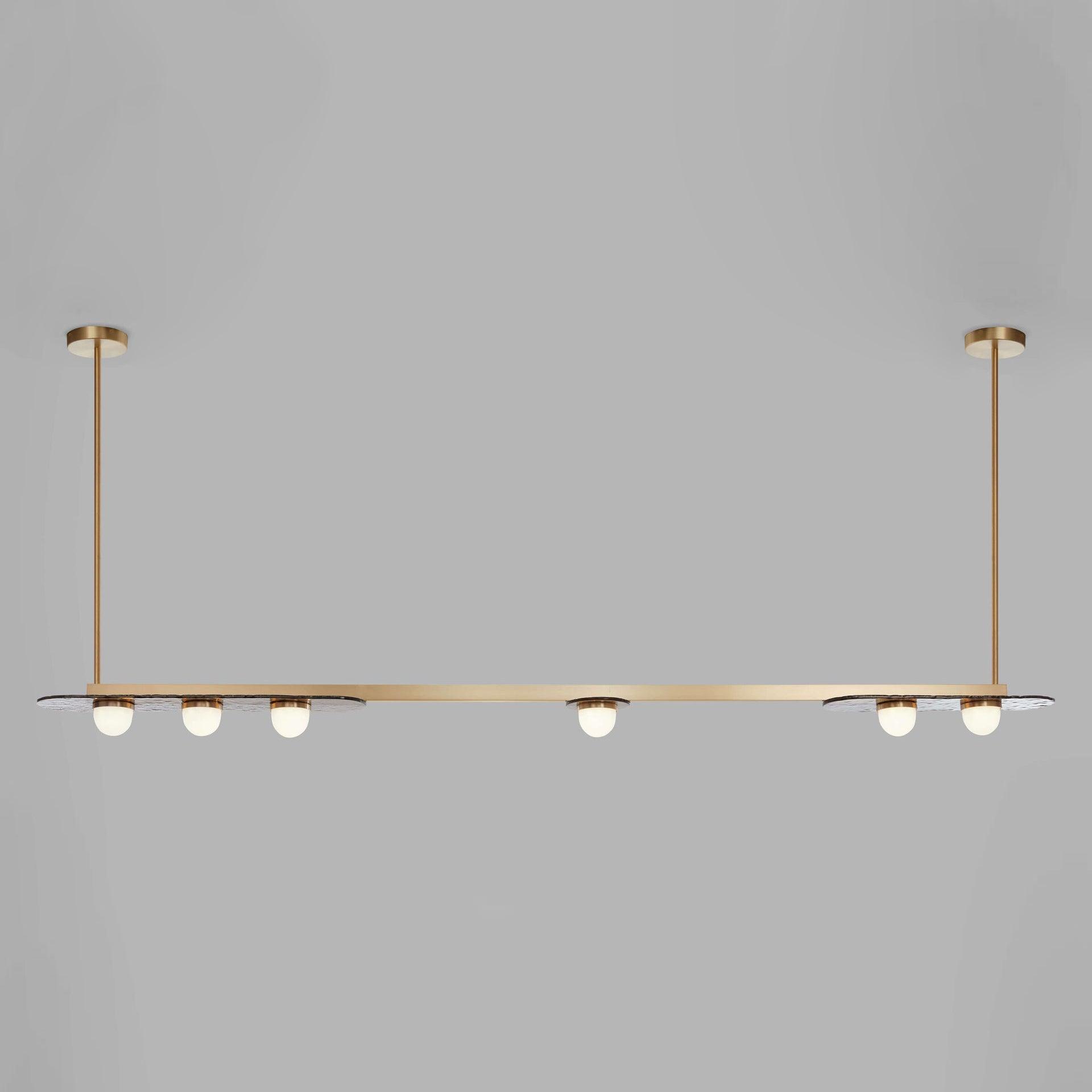 Lustra Chandelier LED Linear Gold Frame - Letslighting
