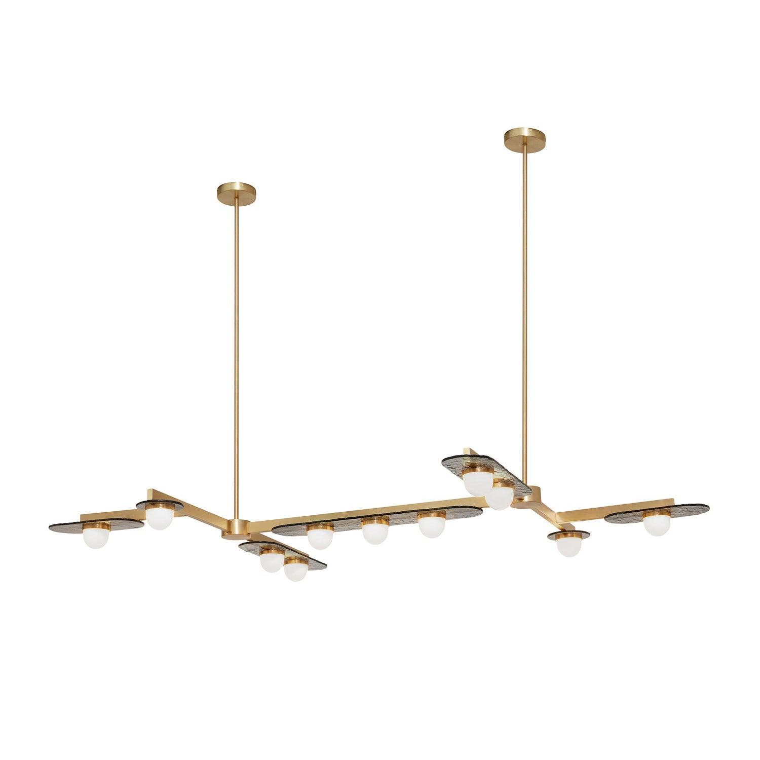 Lustra Chandelier LED Linear Gold Frame - Letslighting