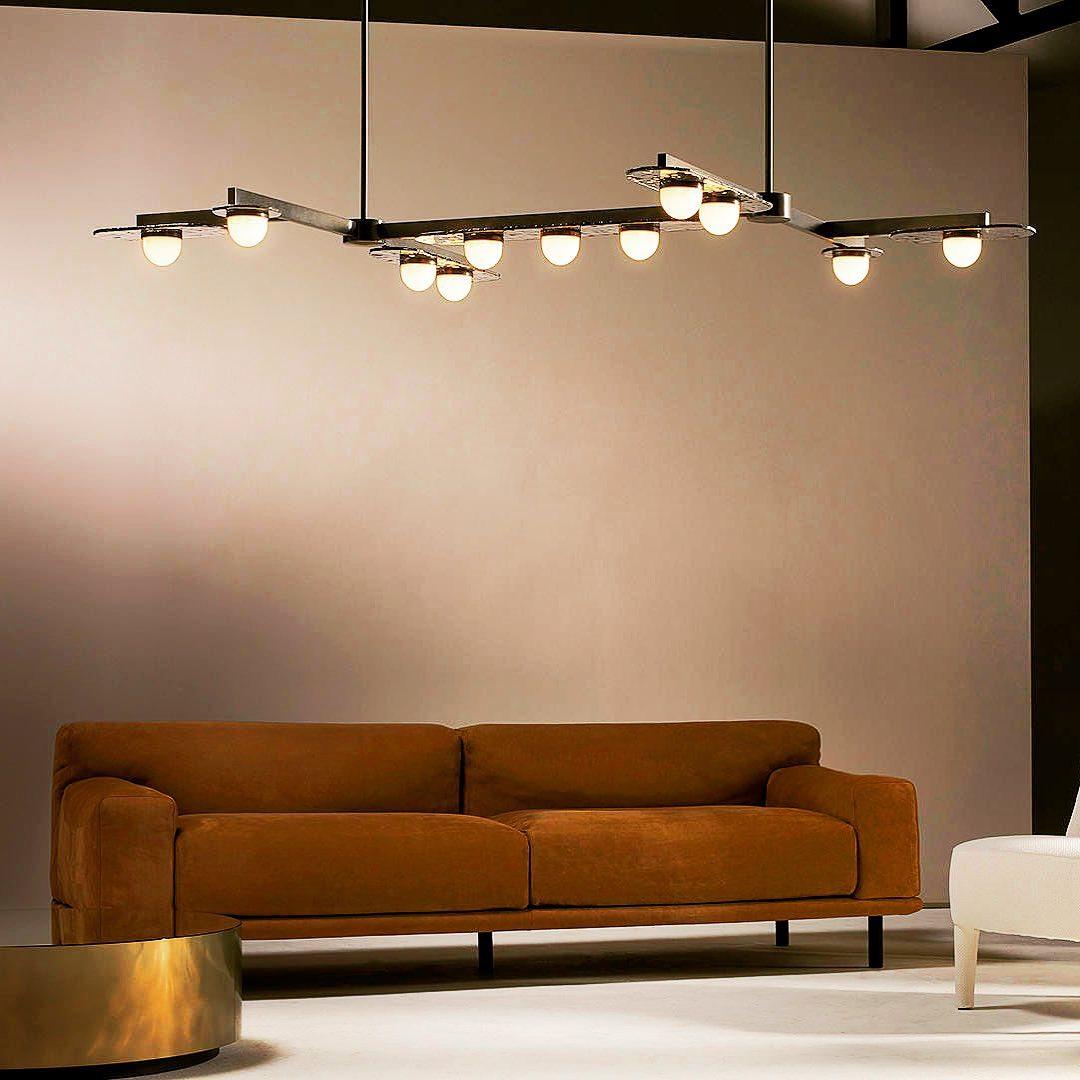 Lustra Chandelier LED Linear Gold Frame - Letslighting