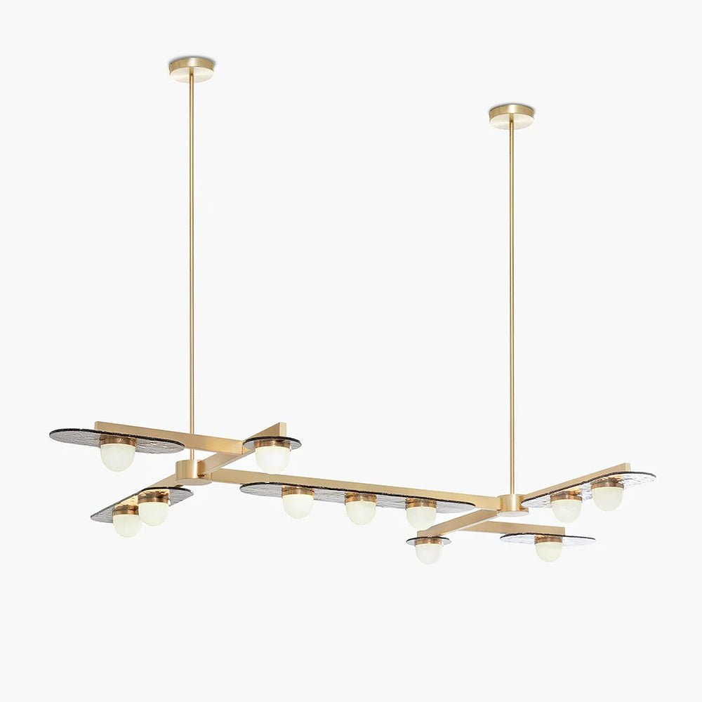 Lustra Chandelier LED Linear Gold Frame - Letslighting