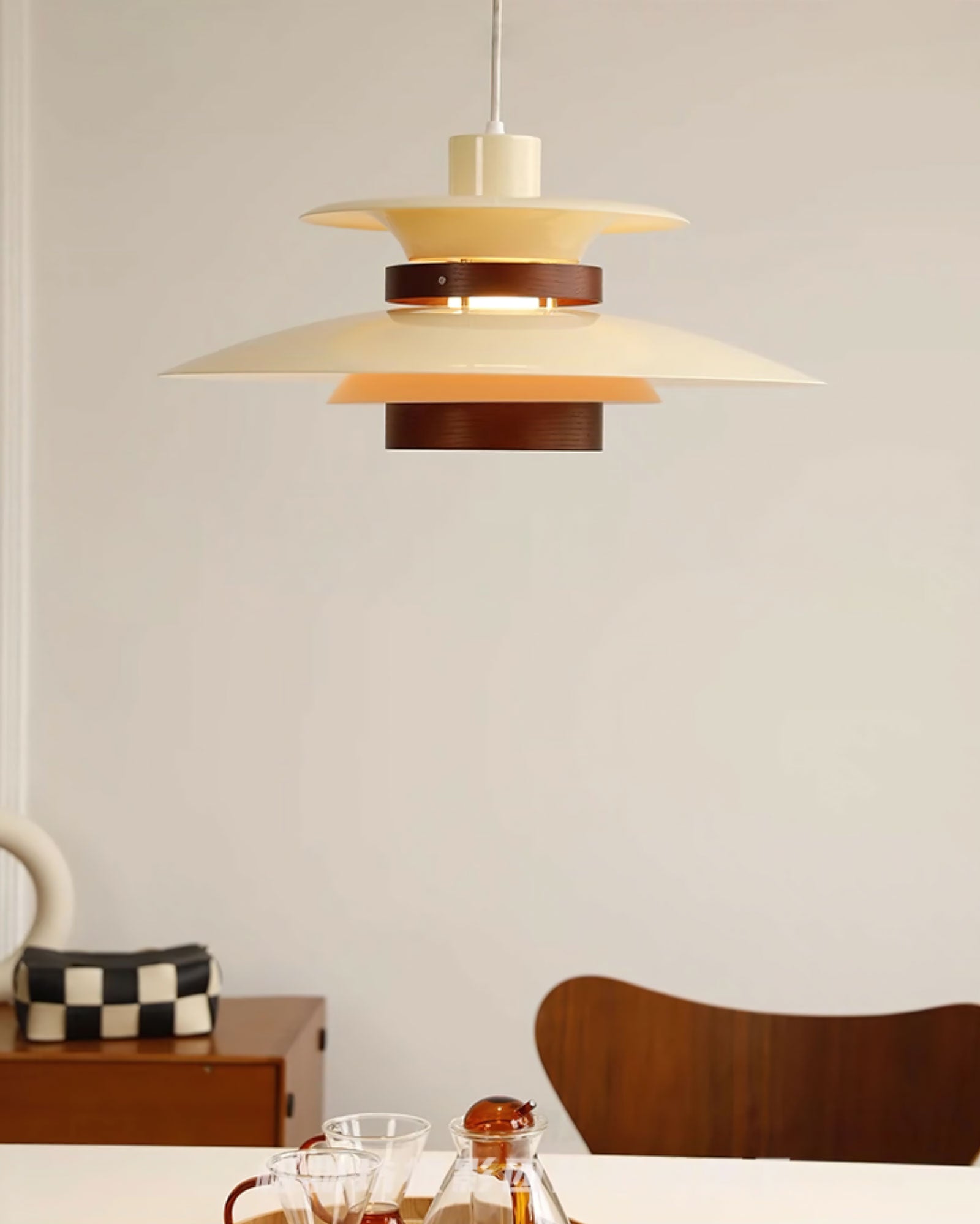 Nymera Wood Steel Pendant Lamp - Letslighting